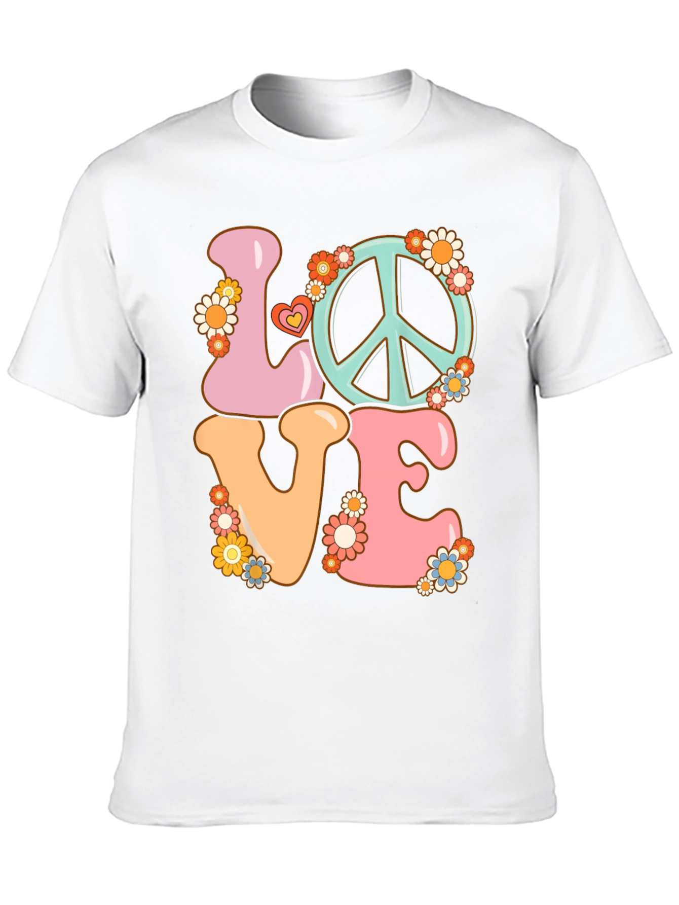 Love Peace Sign Graphic T-Shirt