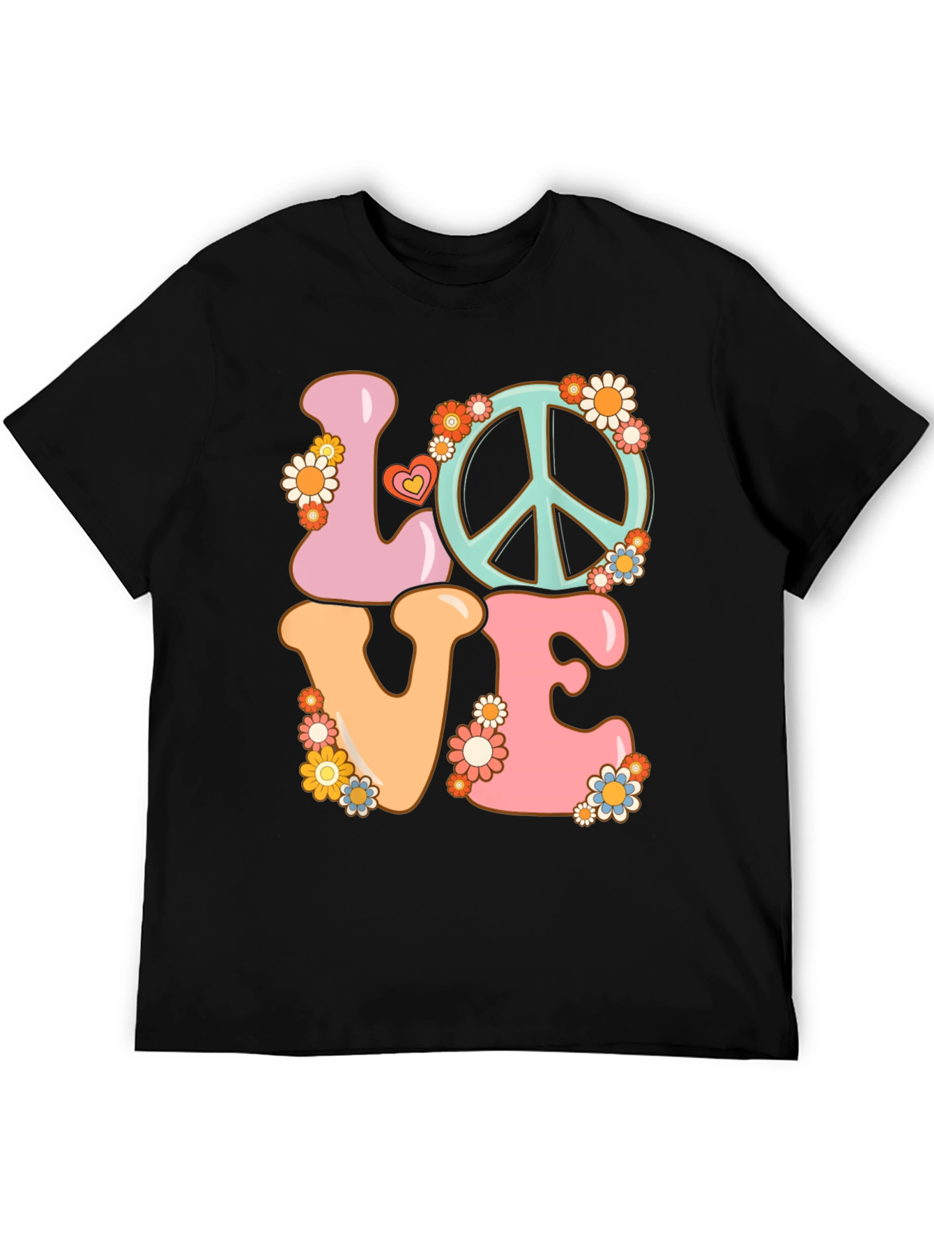 Love Peace Sign Graphic T-Shirt