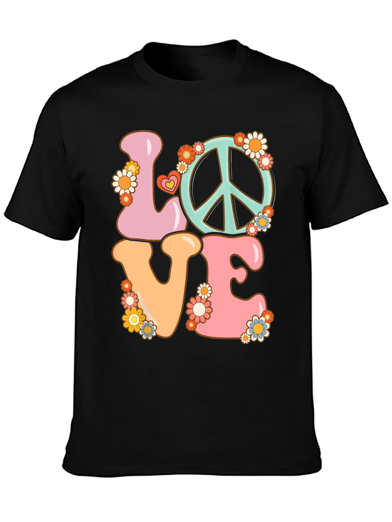 Love Peace Sign Graphic T-Shirt