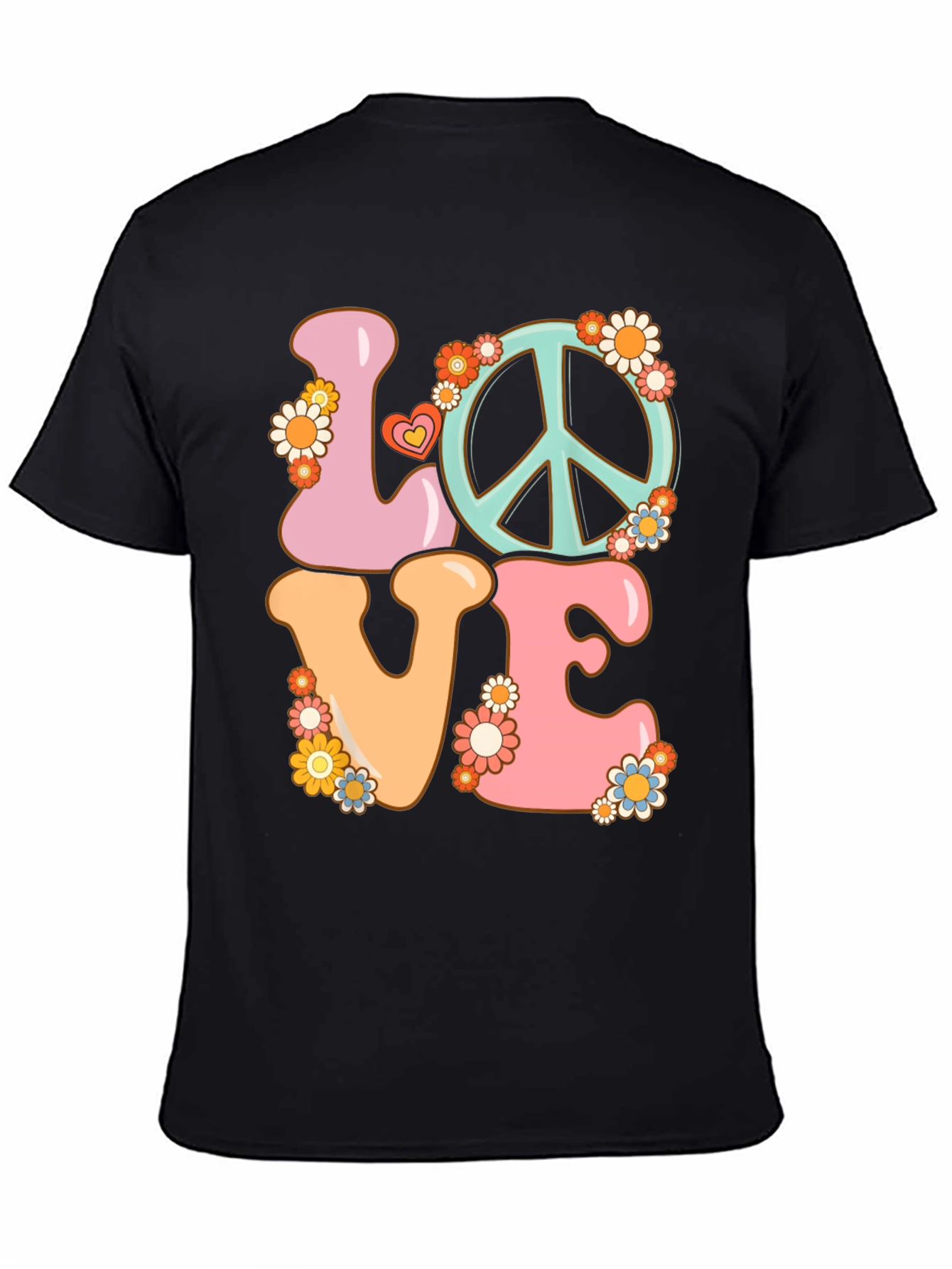 Love Peace Sign Graphic T-Shirt