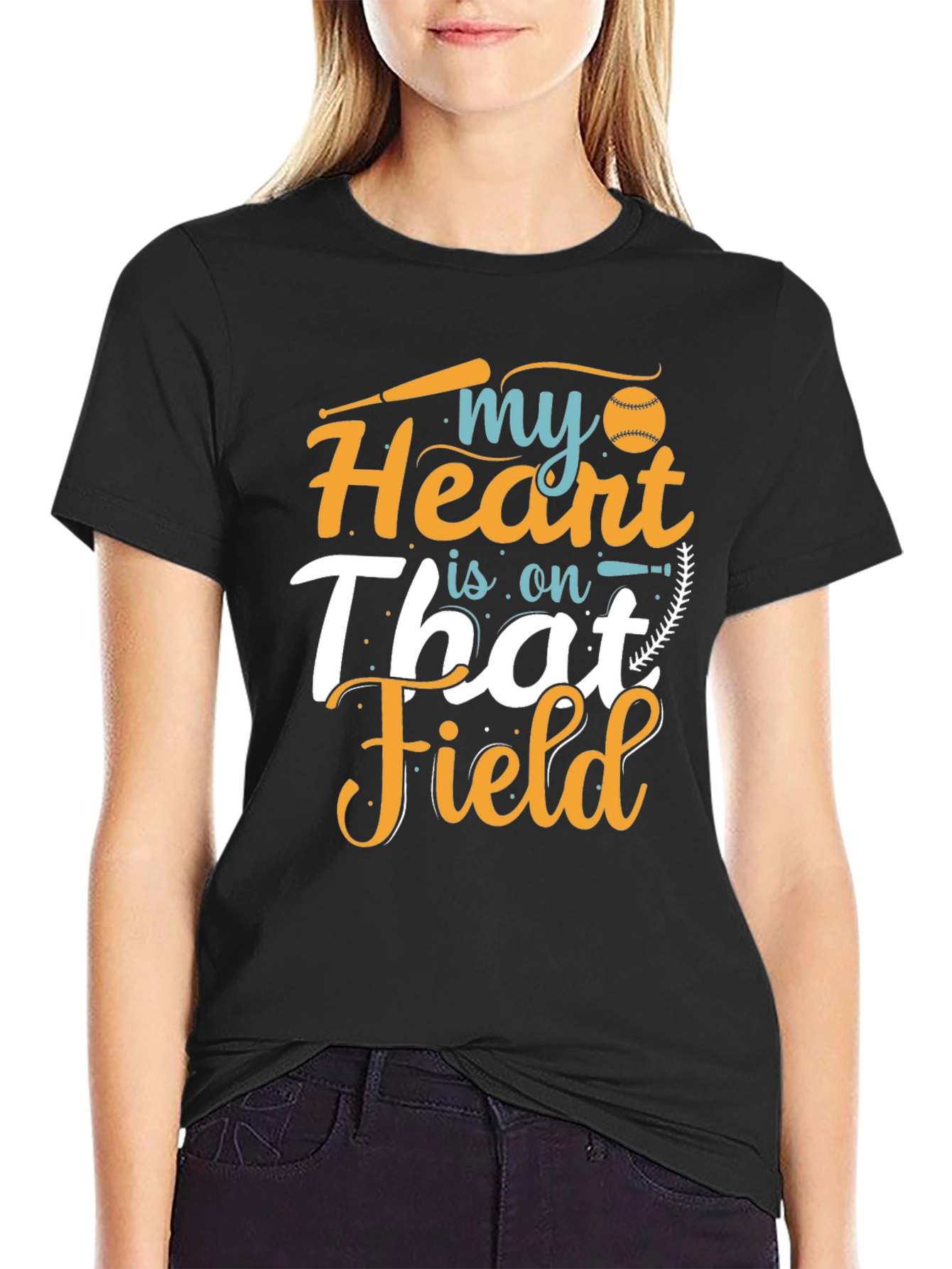 My Heart Is On That Field Graphic Tee