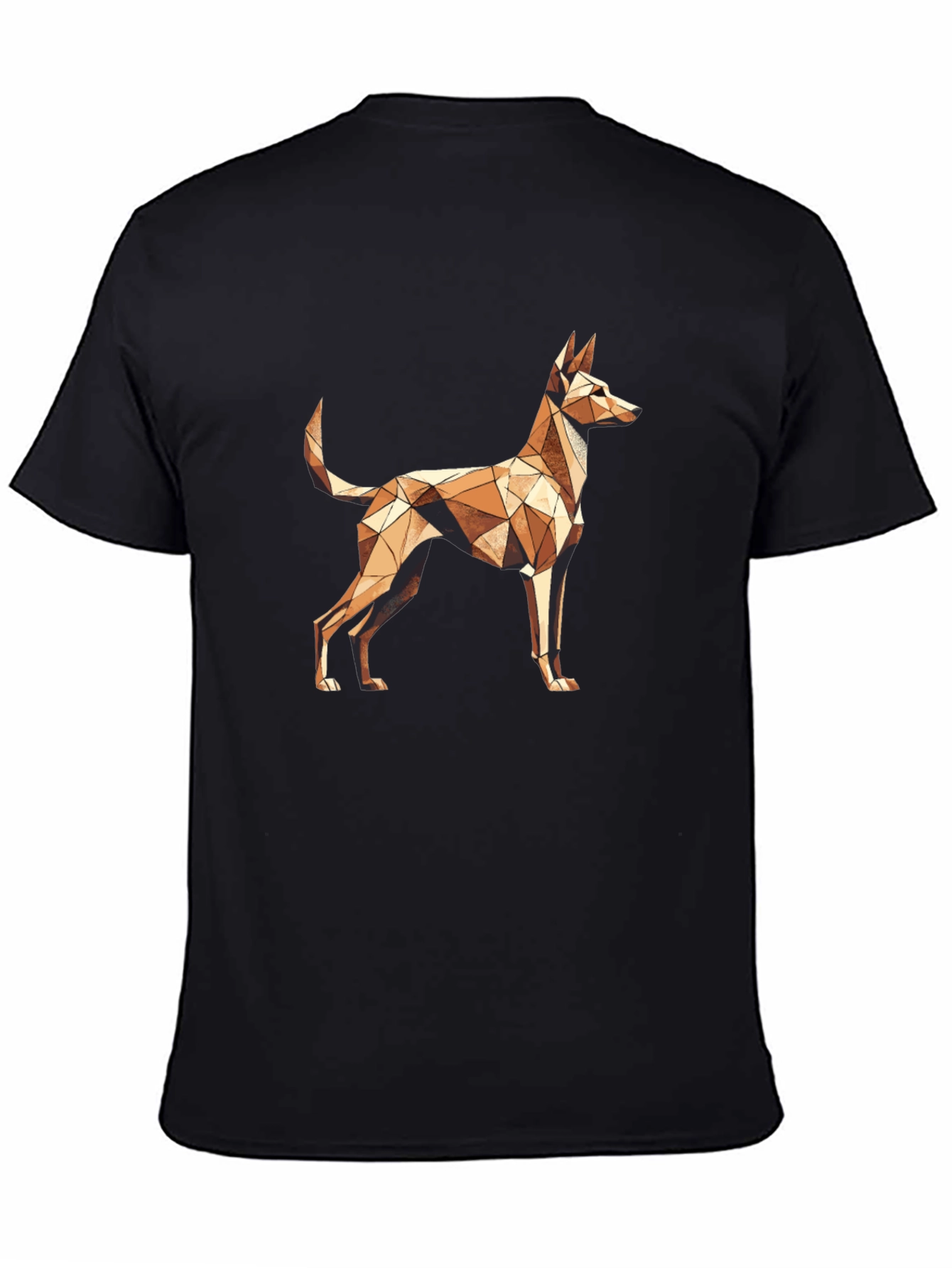 Geometric Dog Print T-Shirt - Stylish Abstract Design