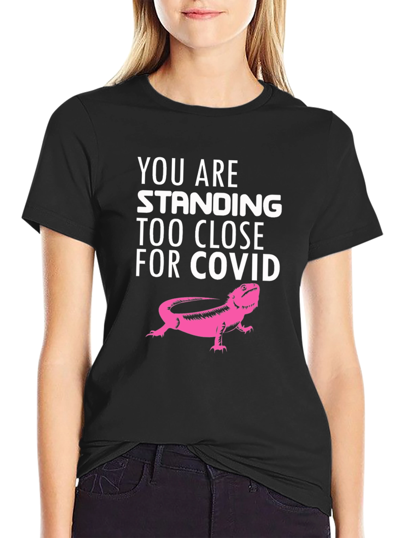Funny Covid Lizard Graphic T-Shirt