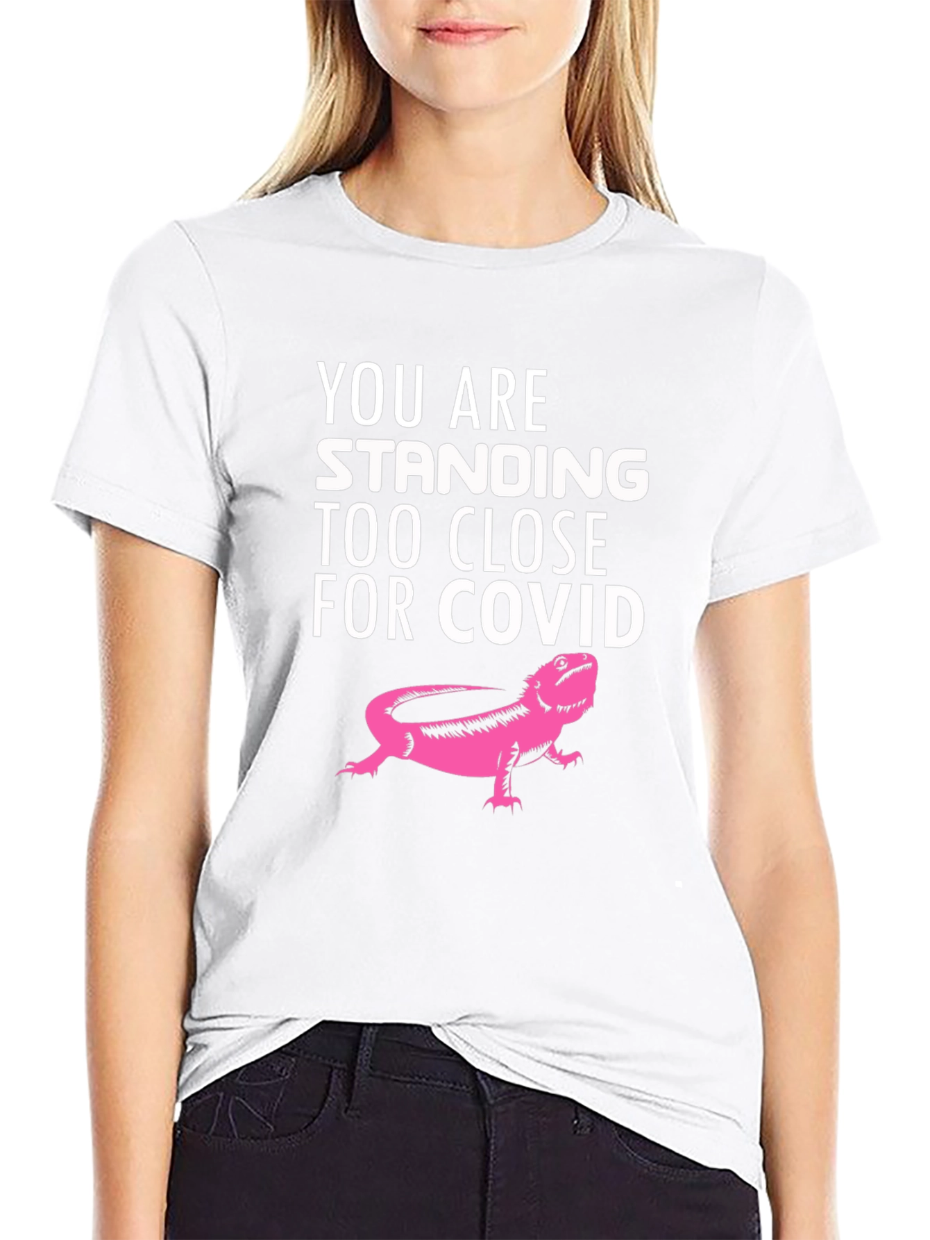 Funny Covid Lizard Graphic T-Shirt