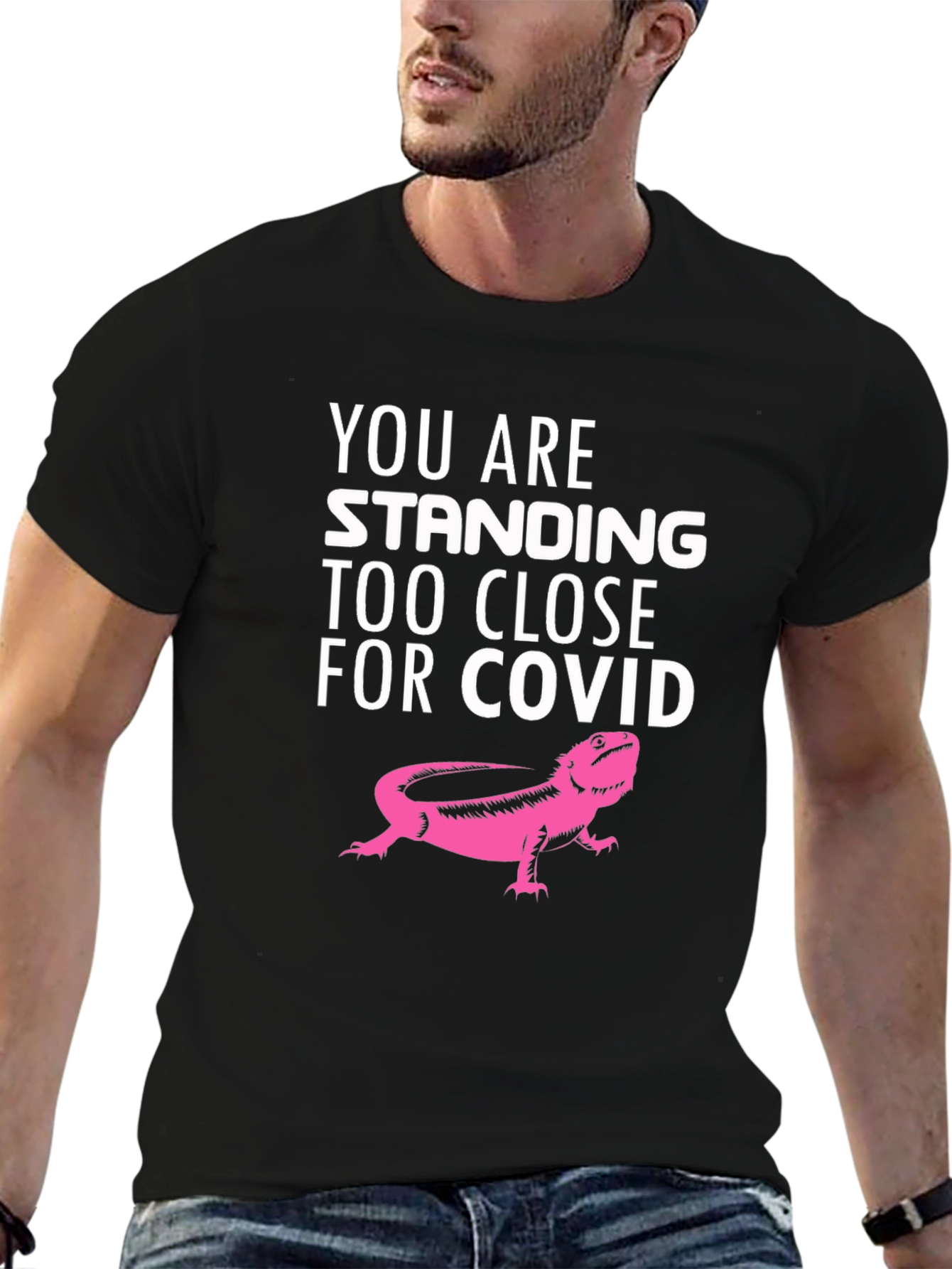 Funny Covid Lizard Graphic T-Shirt