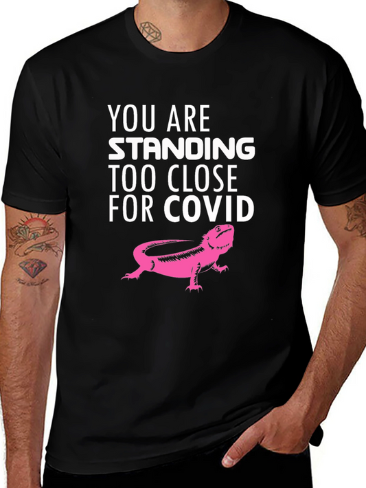 Funny Covid Lizard Graphic T-Shirt
