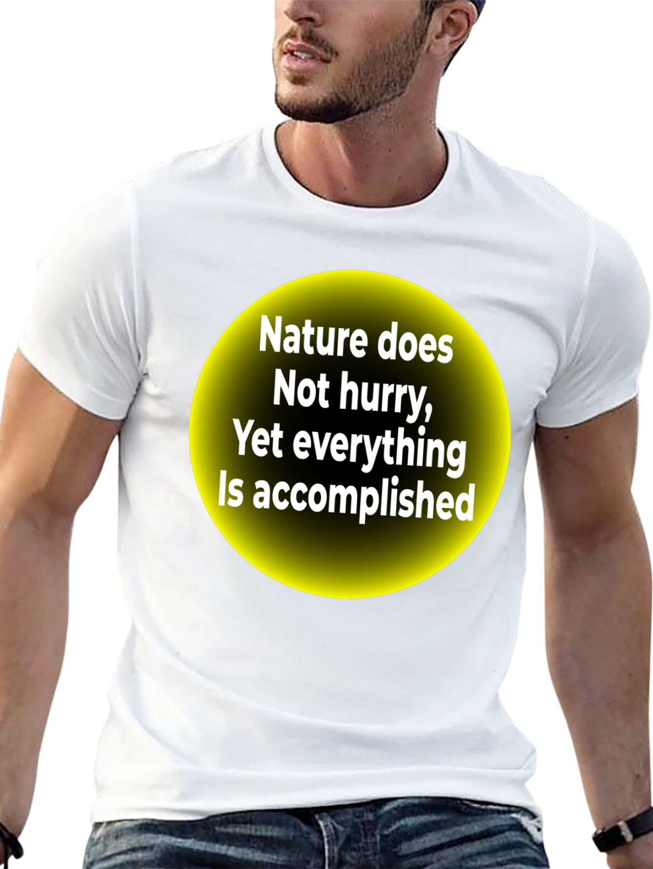 Nature Does Not Hurry Motivational Graphic Tee