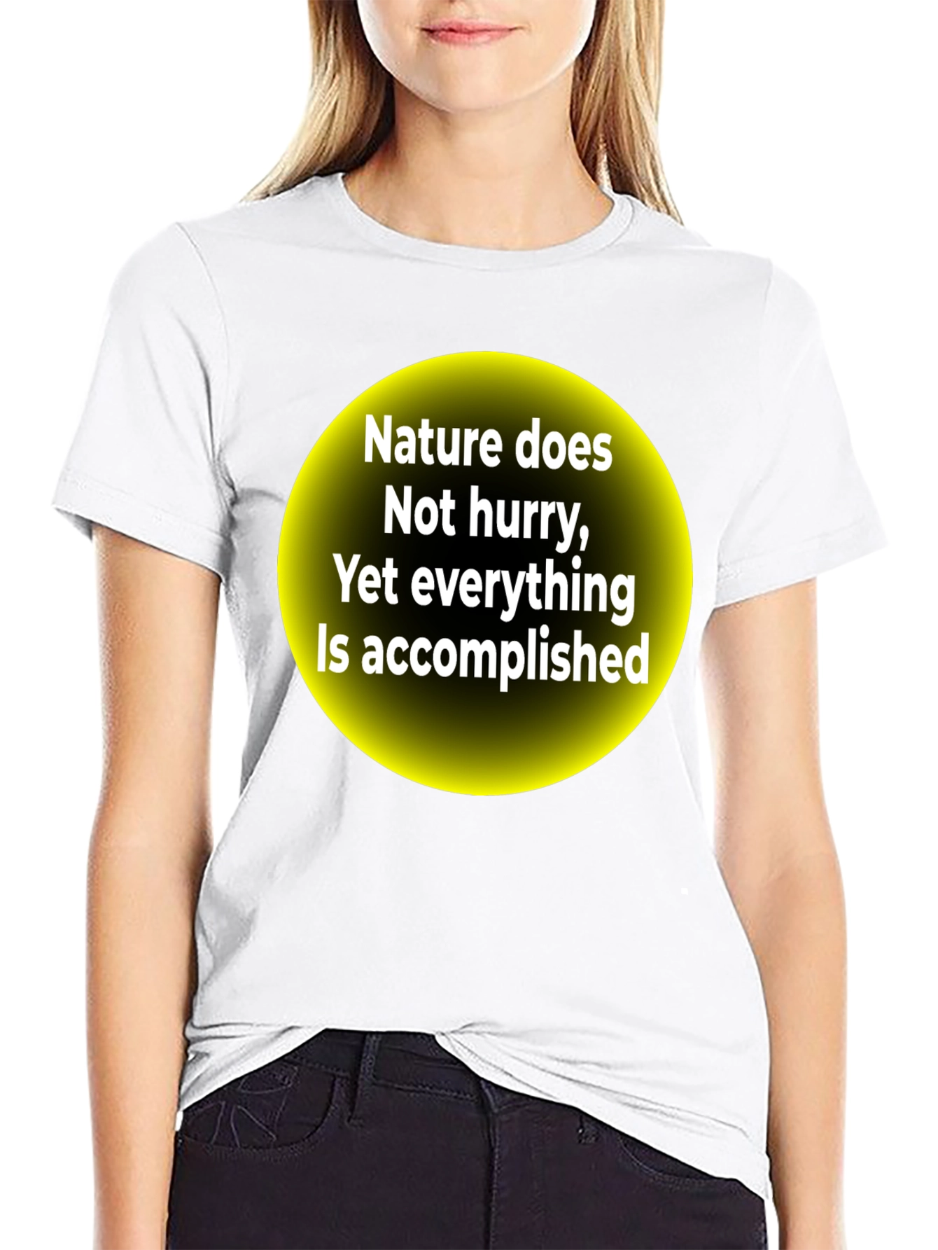 Nature Does Not Hurry Motivational Graphic Tee