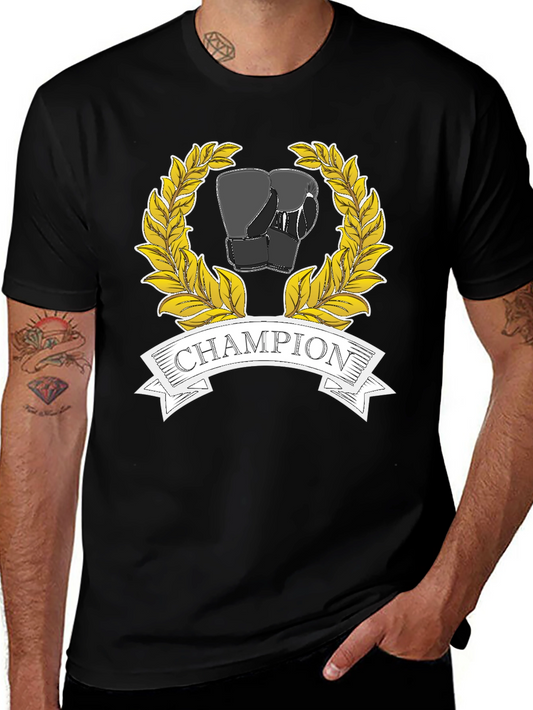Champion Boxing Gloves Graphic Tee - Black
