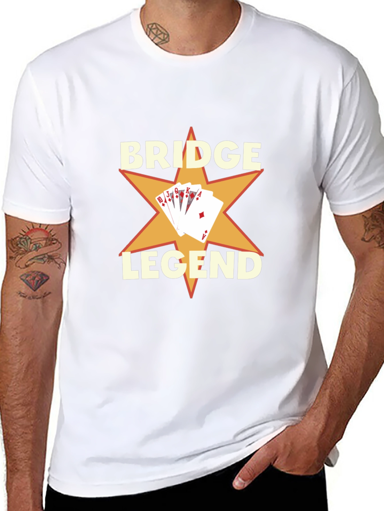 Bridge Legend Graphic T-Shirt - Card Game Tee