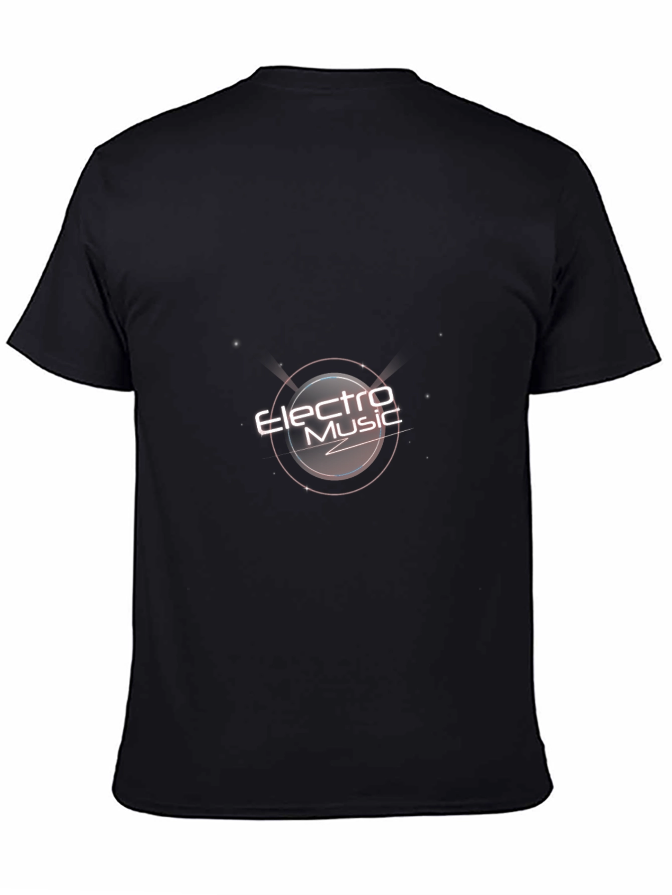 Electro Music Graphic Tee - Black Cotton Comfort