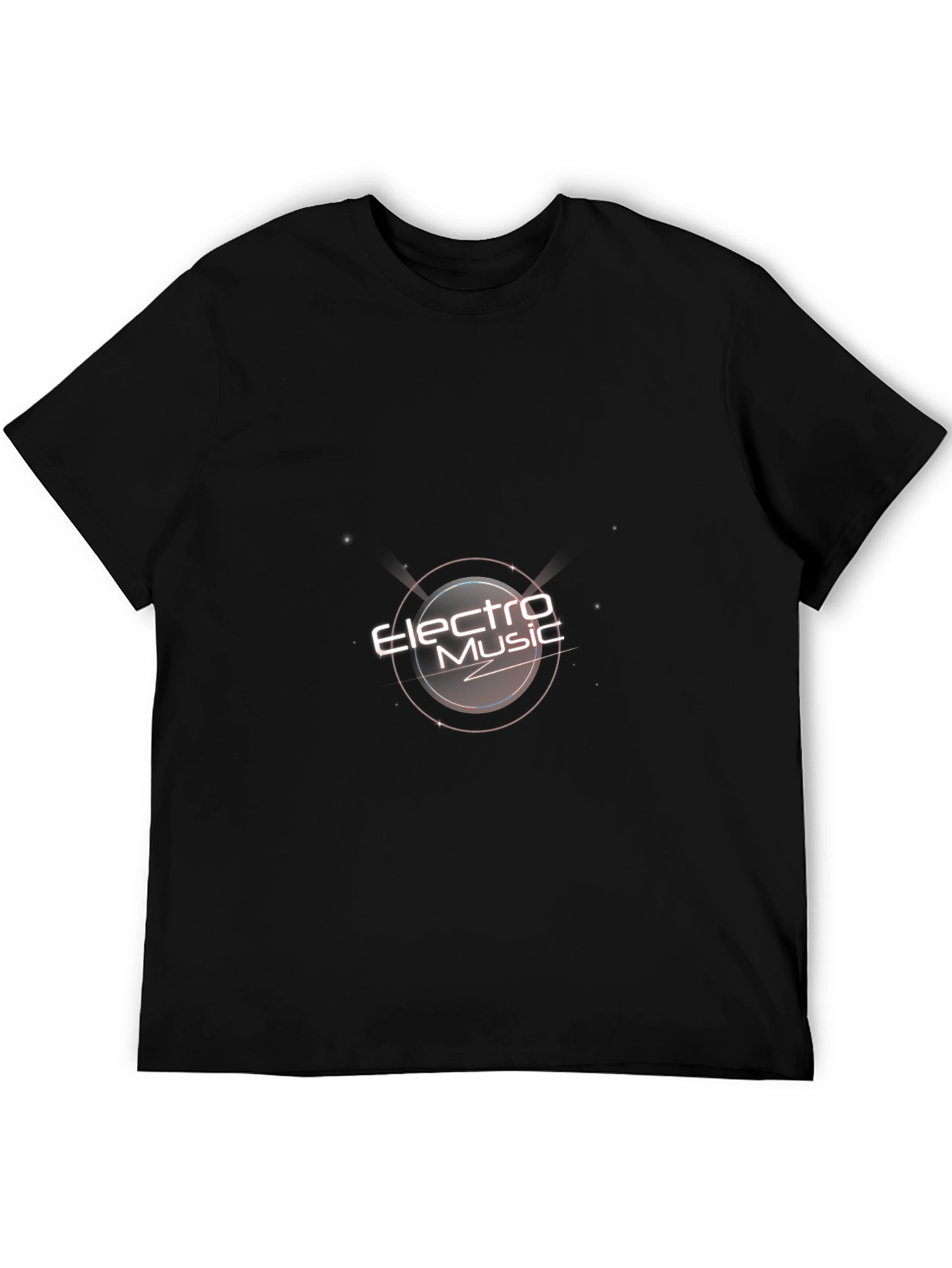 Electro Music Graphic Tee - Black Cotton Comfort