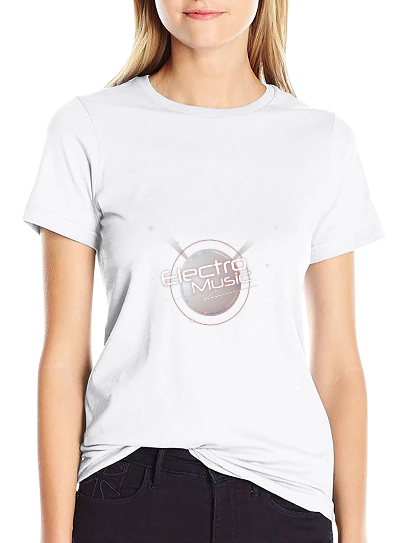 Electro Music Graphic Tee - Black Cotton Comfort