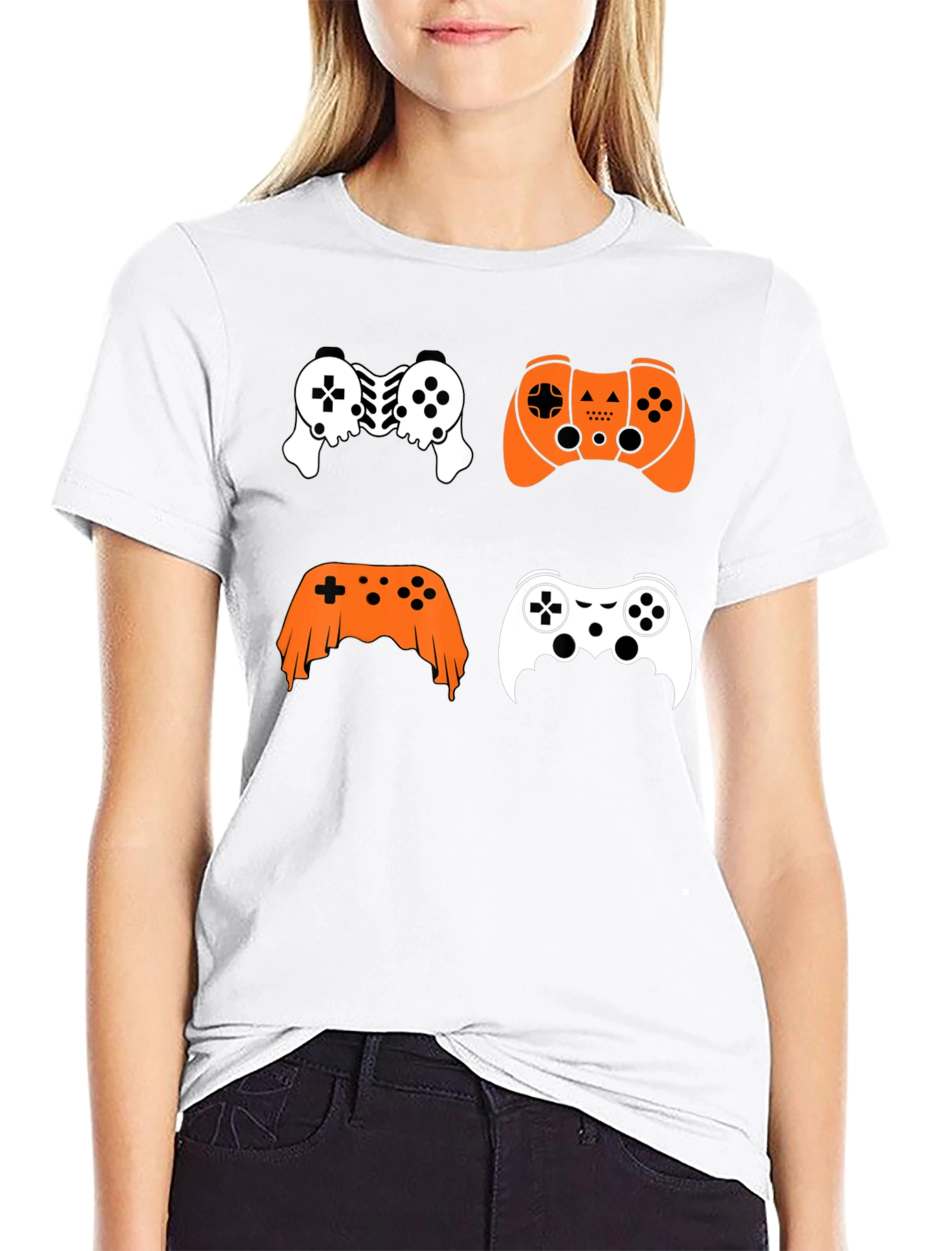 Halloween Gamer T-Shirt - Spooky Controller Design