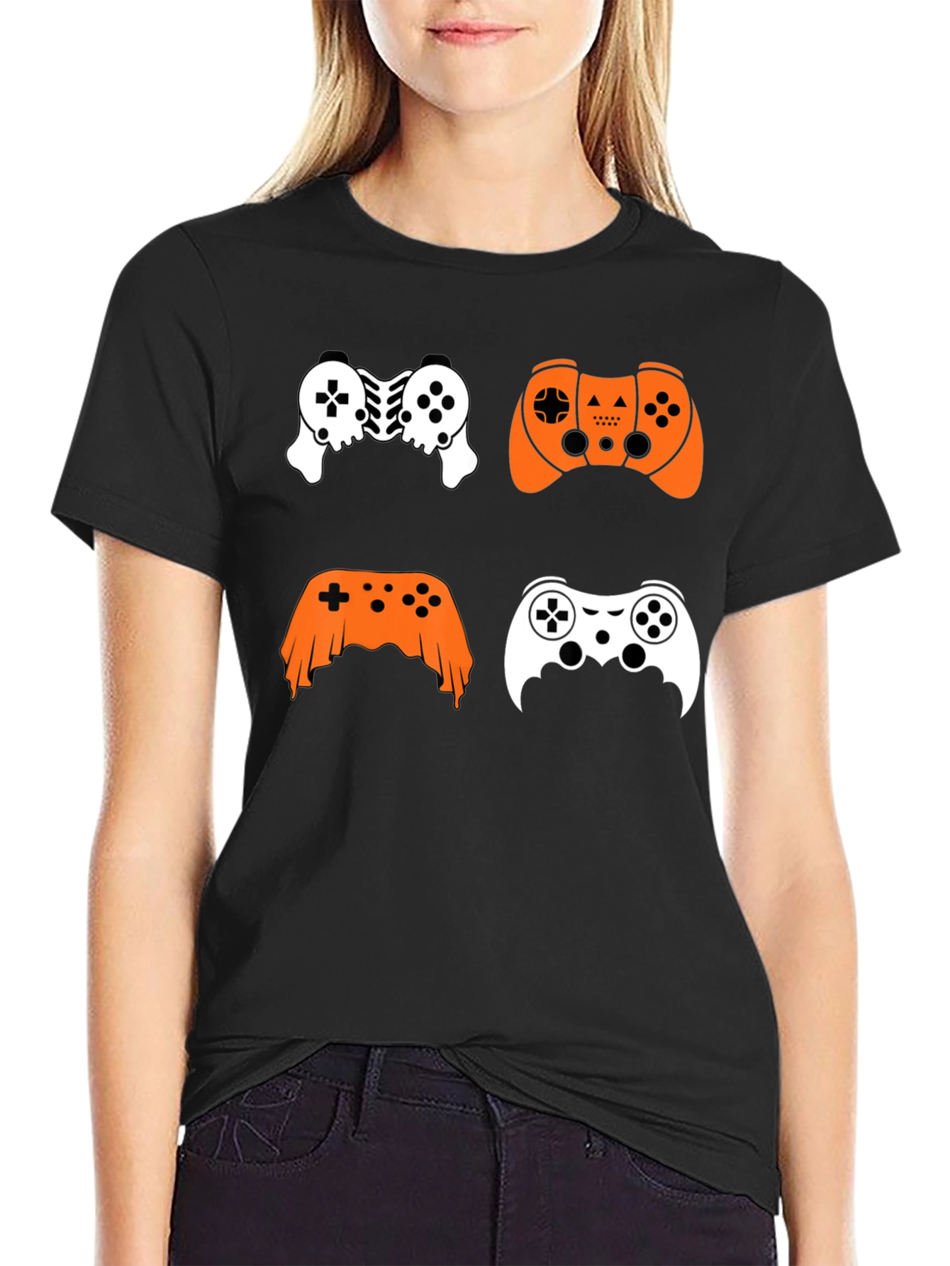 Halloween Gamer T-Shirt - Spooky Controller Design