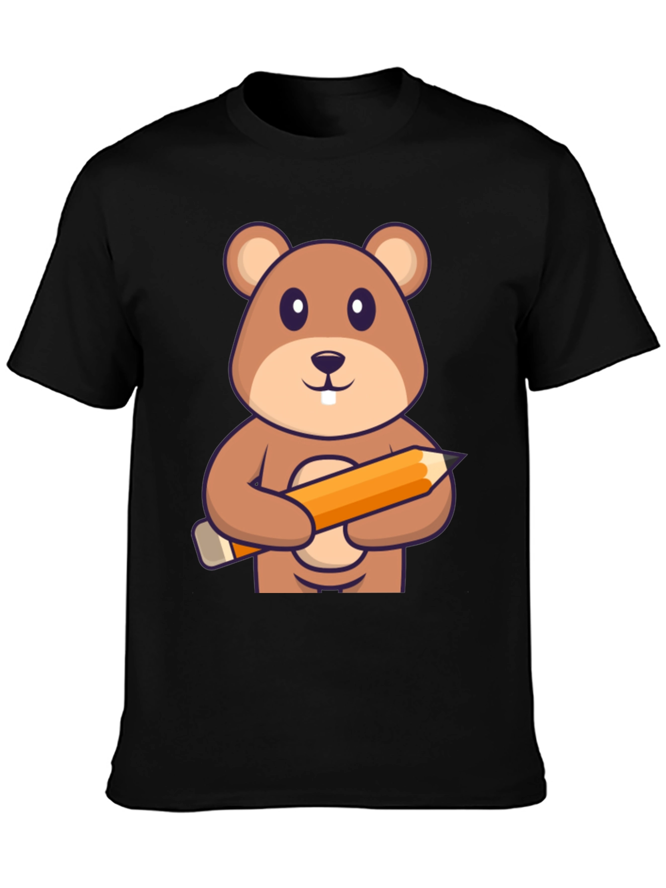 Cute Beaver Artist Graphic T-Shirt