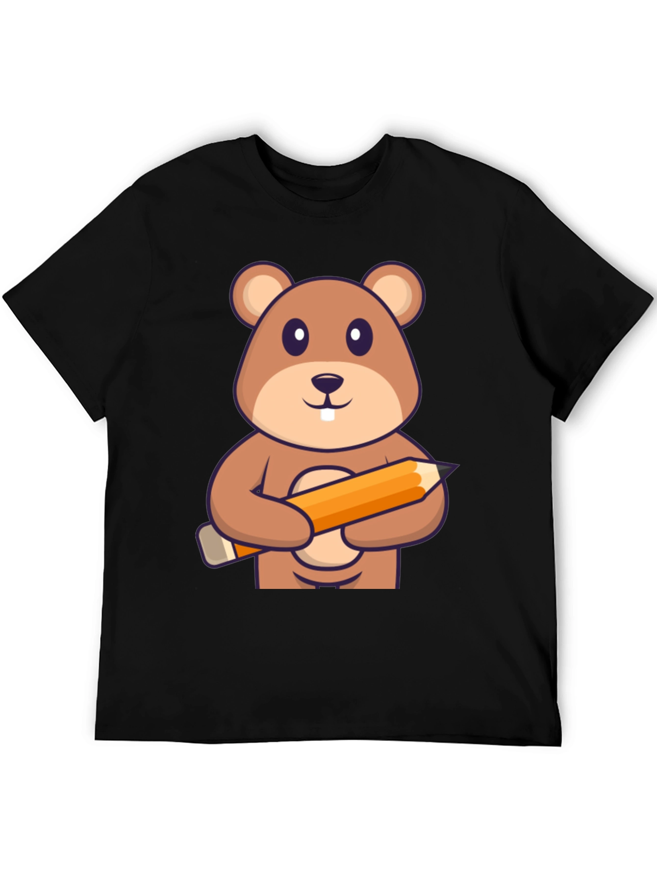 Cute Beaver Artist Graphic T-Shirt