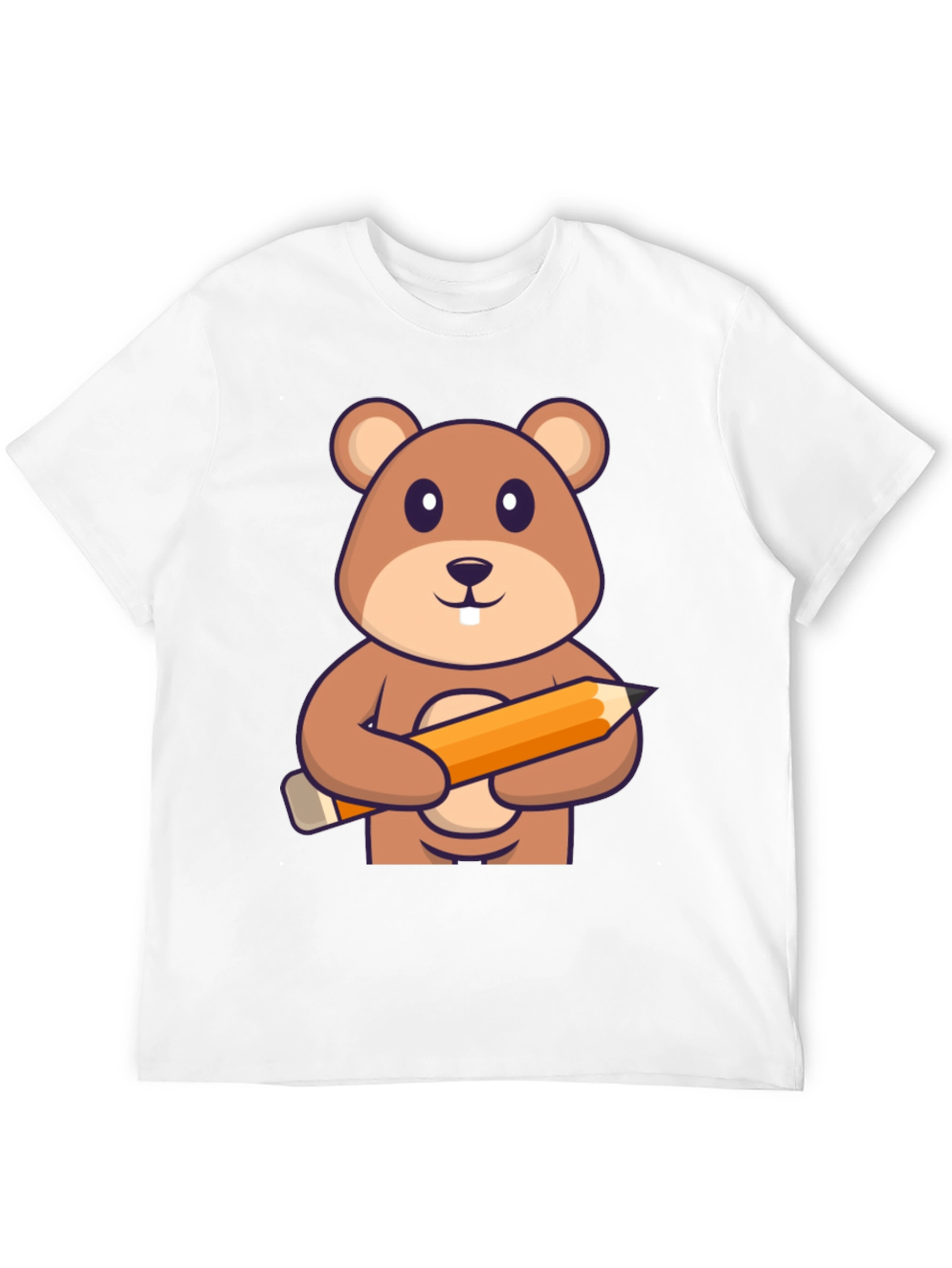 Cute Beaver Artist Graphic T-Shirt