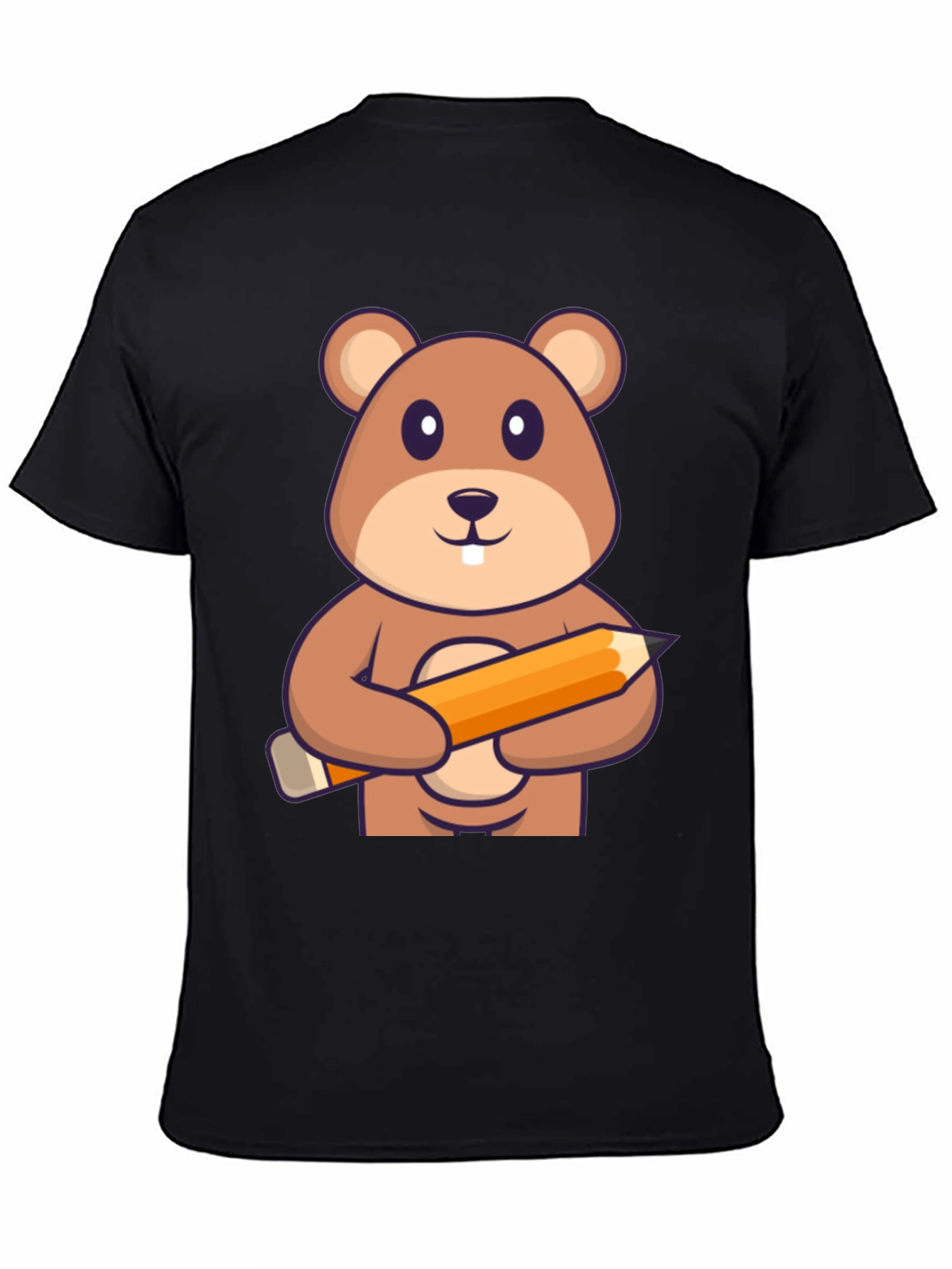 Cute Beaver Artist Graphic T-Shirt