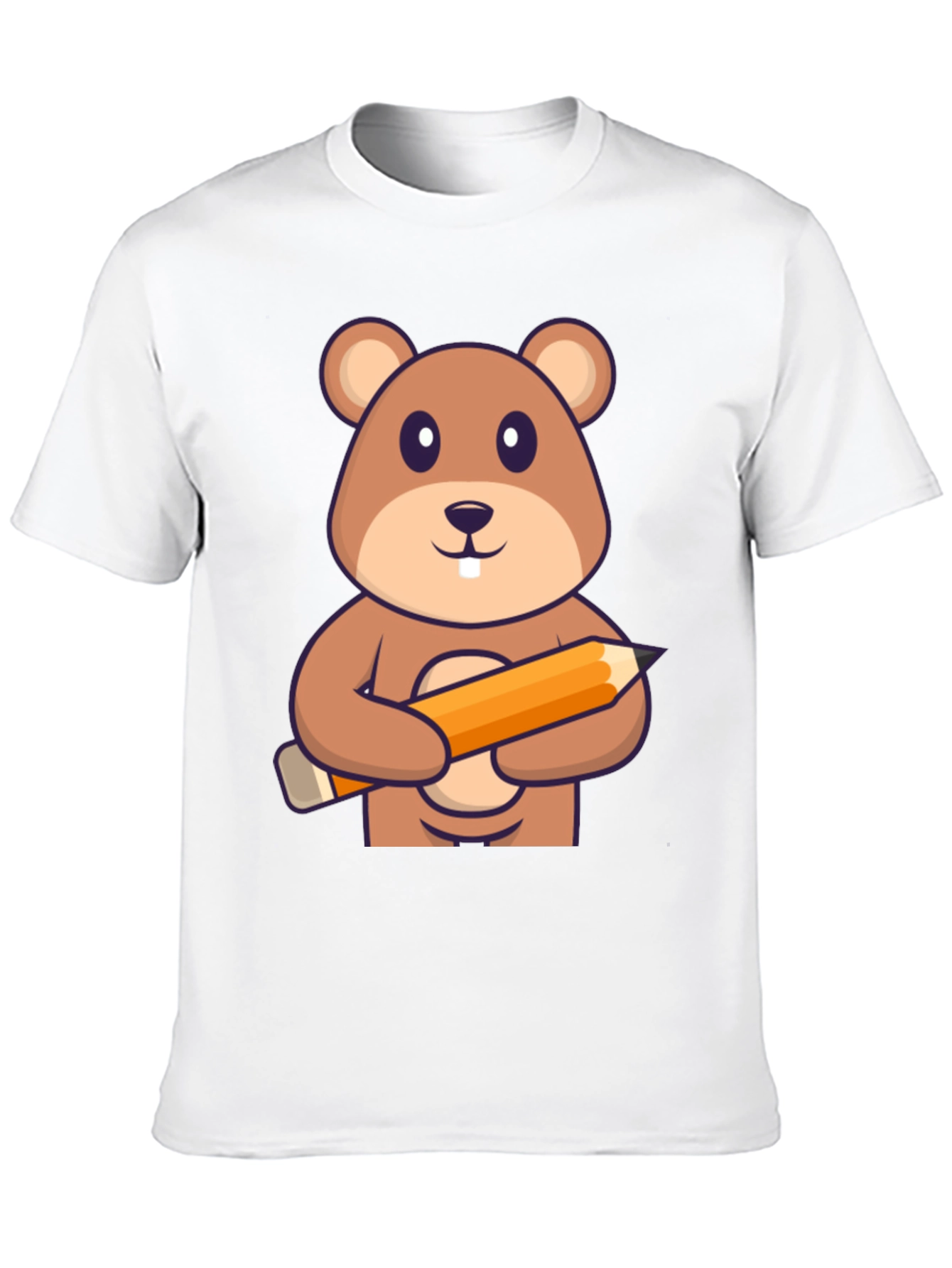 Cute Beaver Artist Graphic T-Shirt