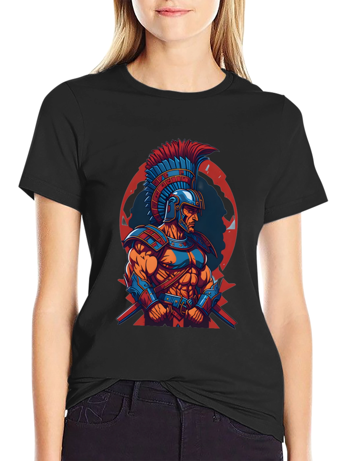 Spartan Warrior Graphic Tee - Bold Style