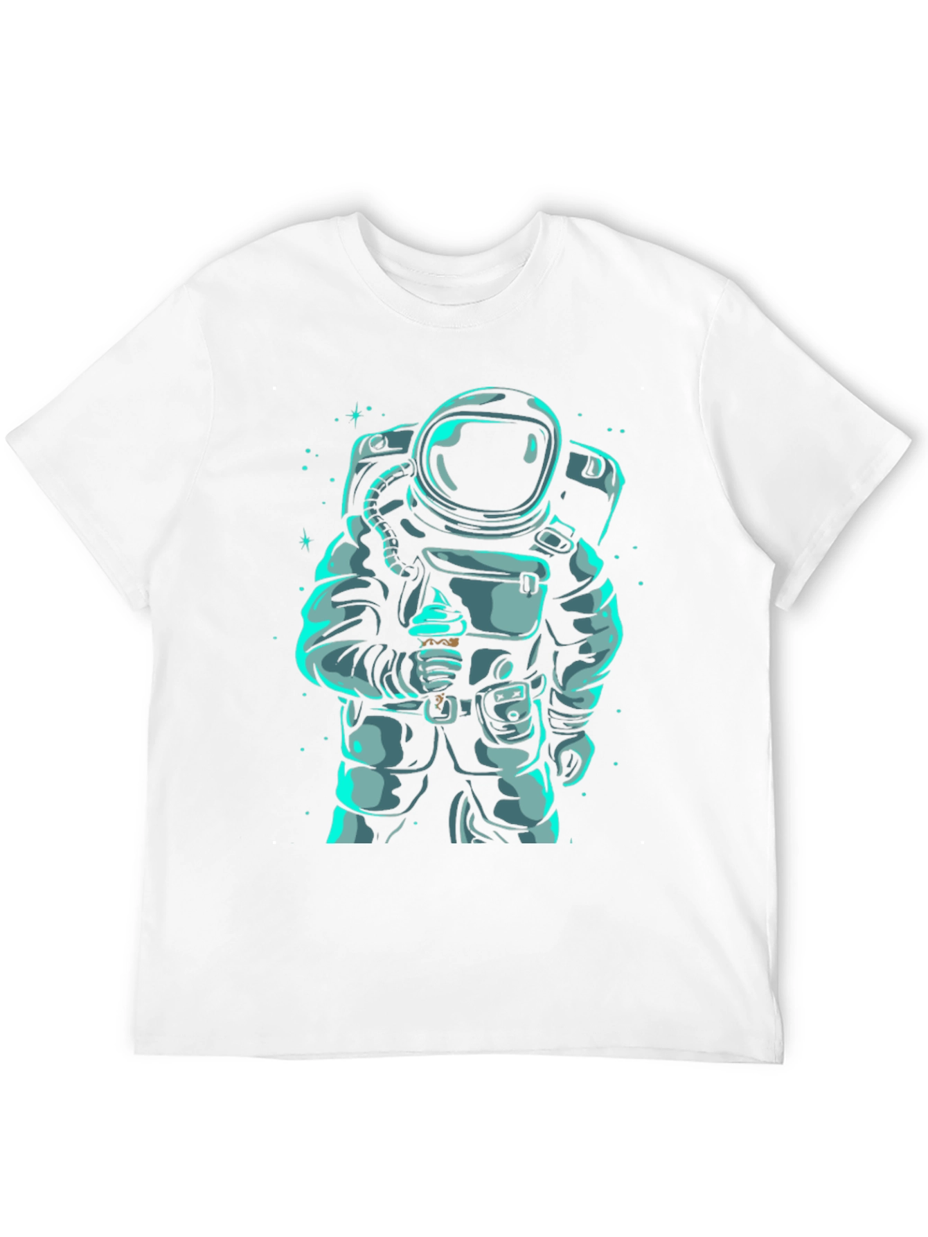 Astronaut Eating Ice Cream Graphic T-Shirt