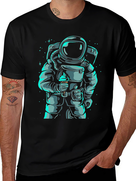 Astronaut Eating Ice Cream Graphic T-Shirt