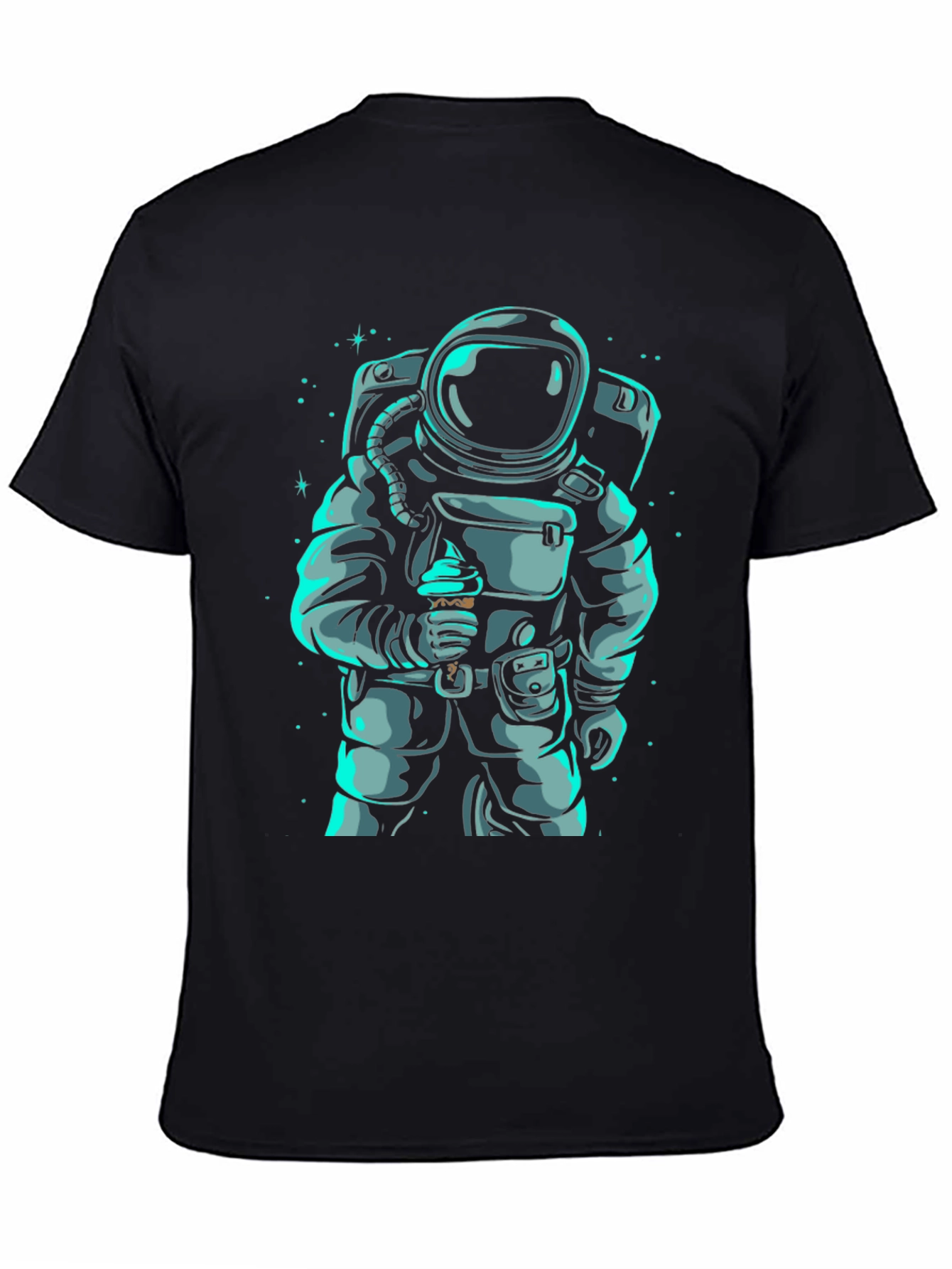 Astronaut Eating Ice Cream Graphic T-Shirt