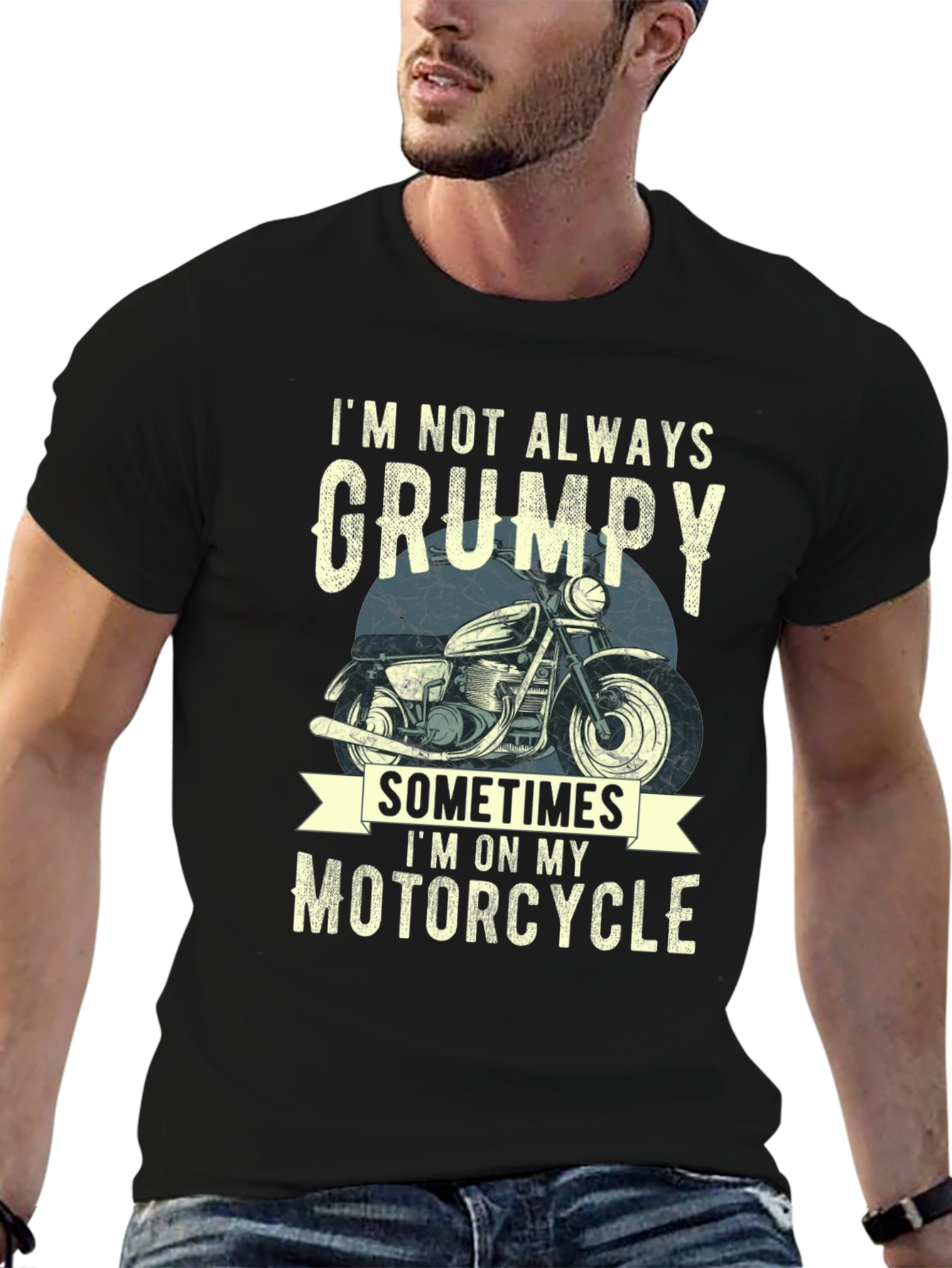 Grumpy Motorcycle T-Shirt - Funny Biker Tee
