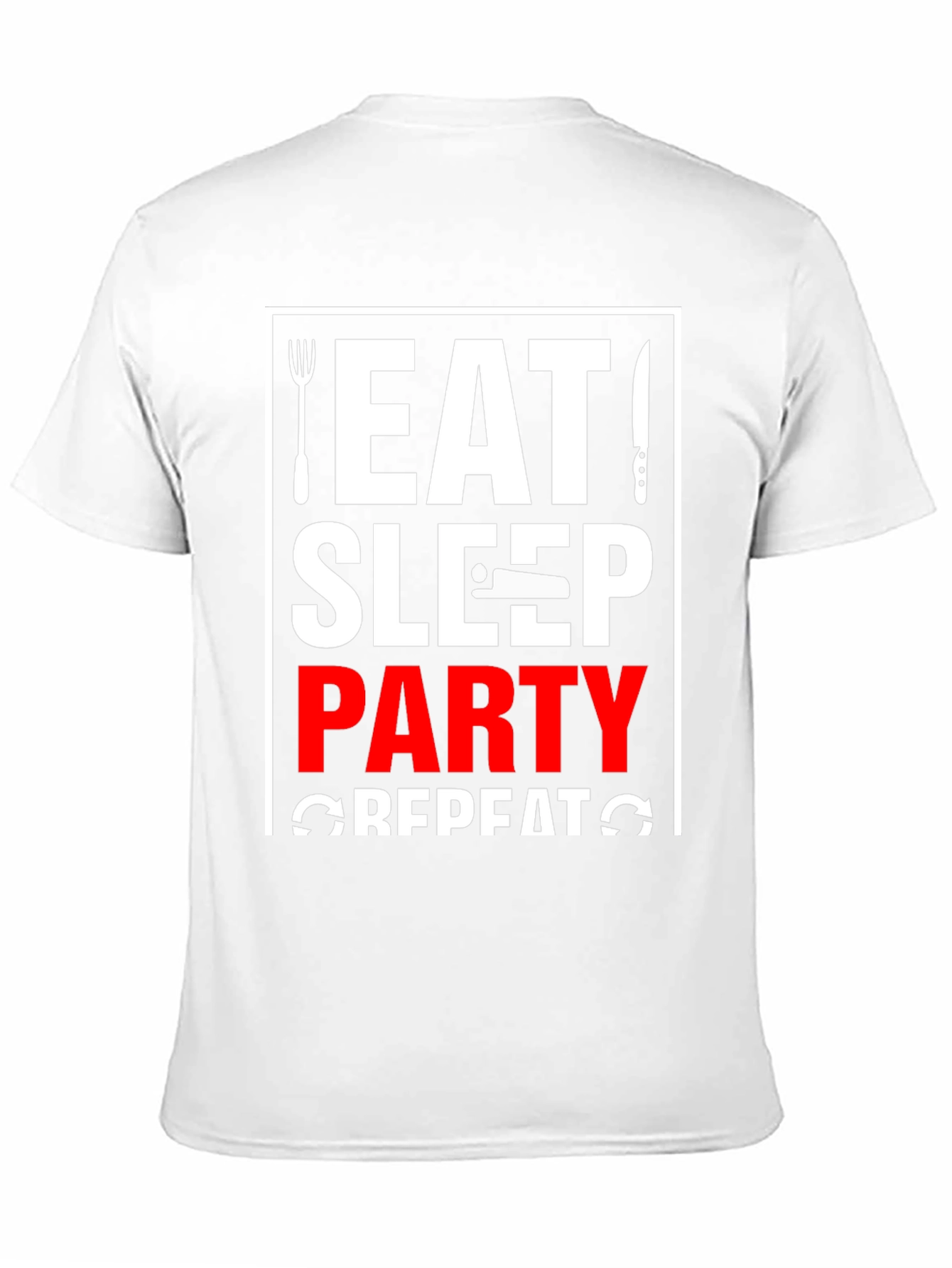 Eat Sleep Party Repeat T-Shirt - Black