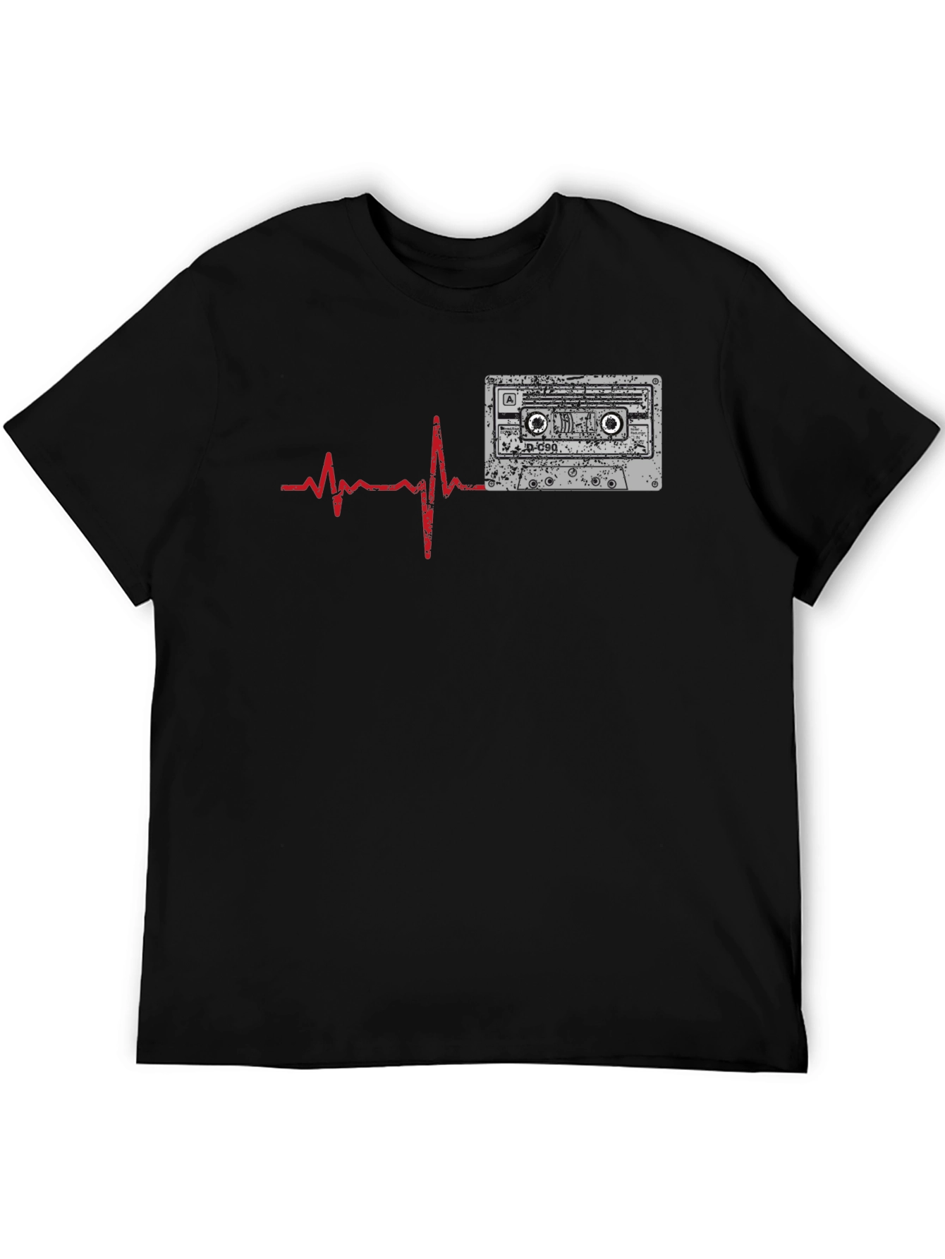 Retro Tape Heartbeat T-Shirt - Music Lover Tee