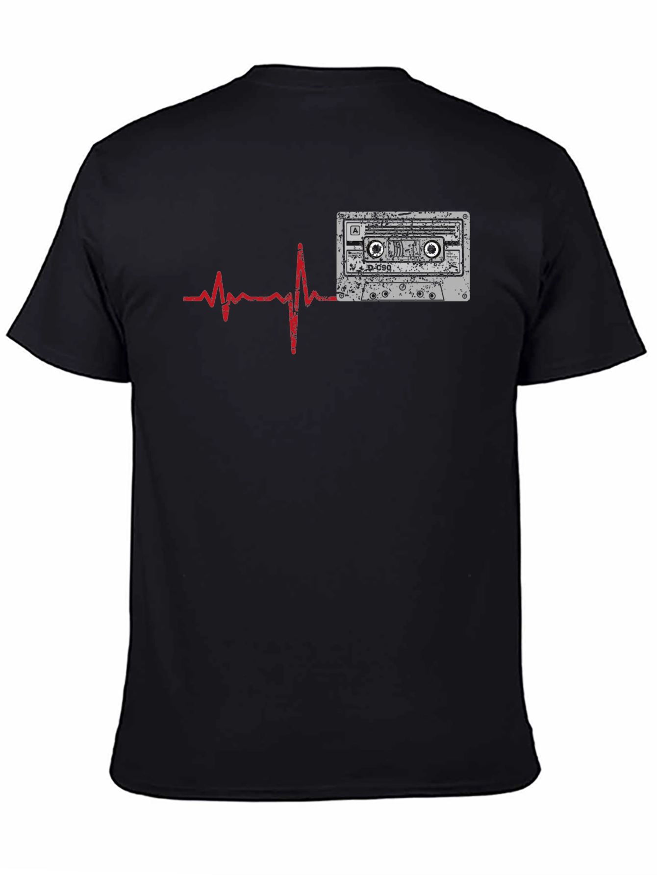 Retro Tape Heartbeat T-Shirt - Music Lover Tee