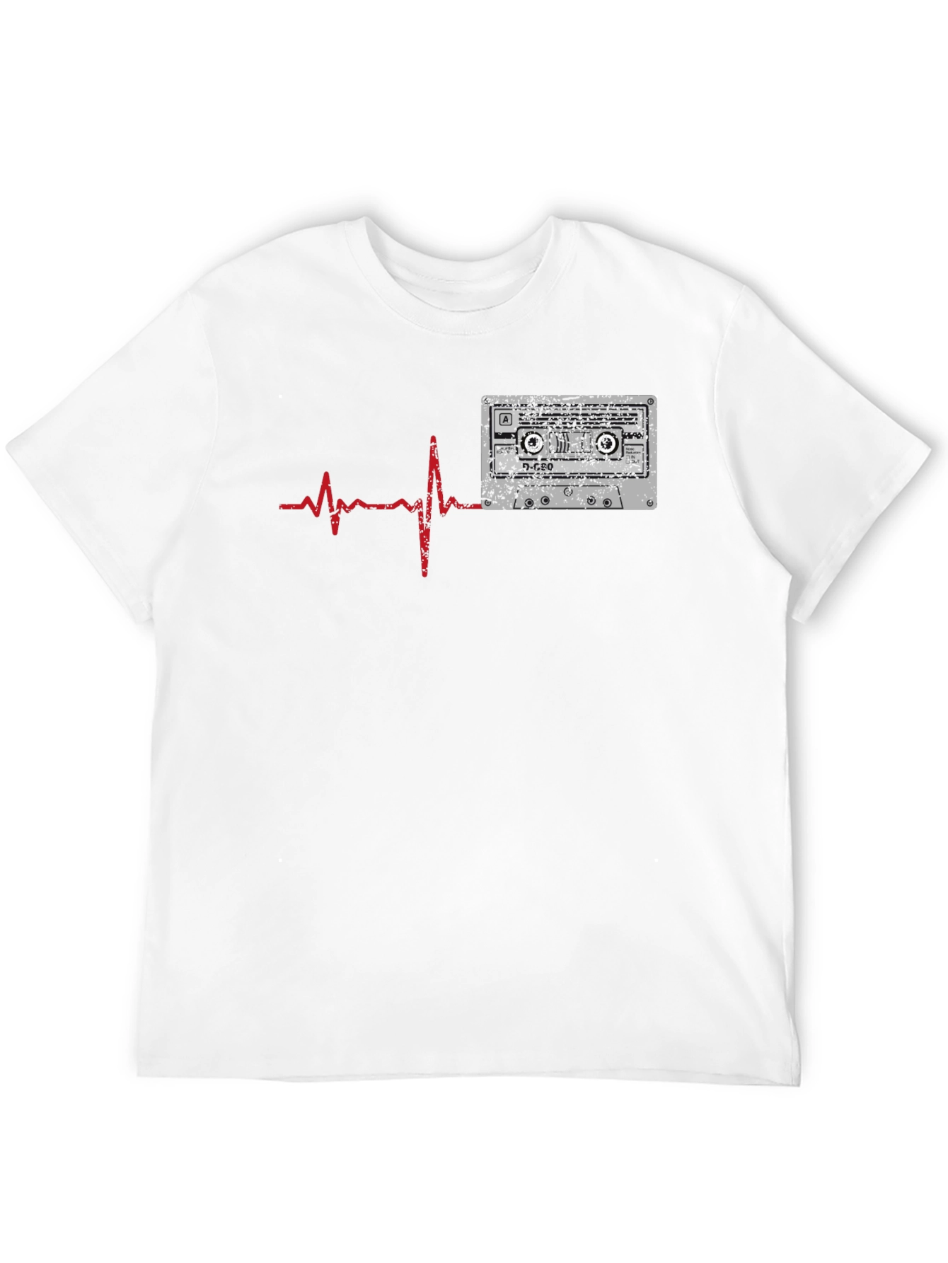 Retro Tape Heartbeat T-Shirt - Music Lover Tee
