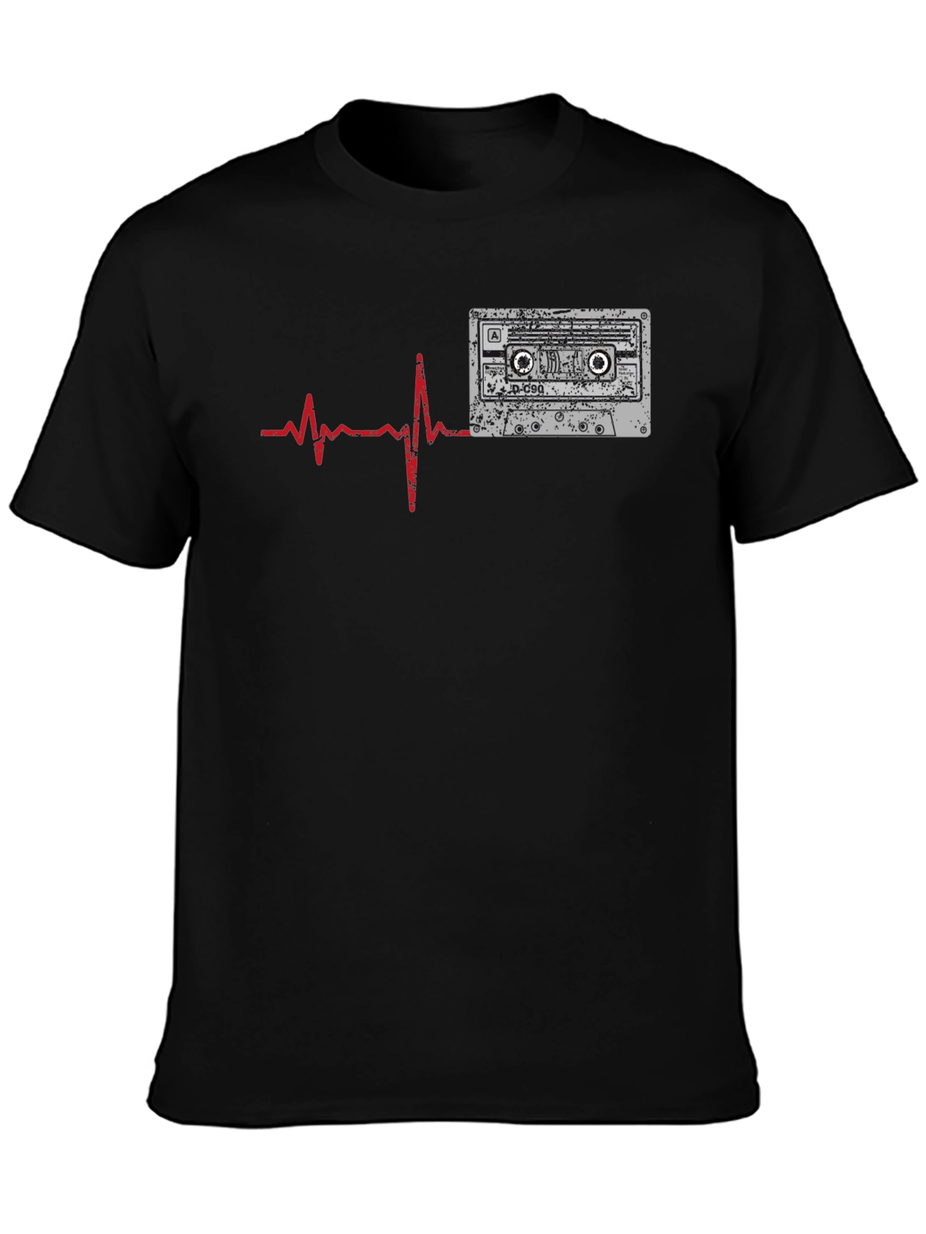 Retro Tape Heartbeat T-Shirt - Music Lover Tee