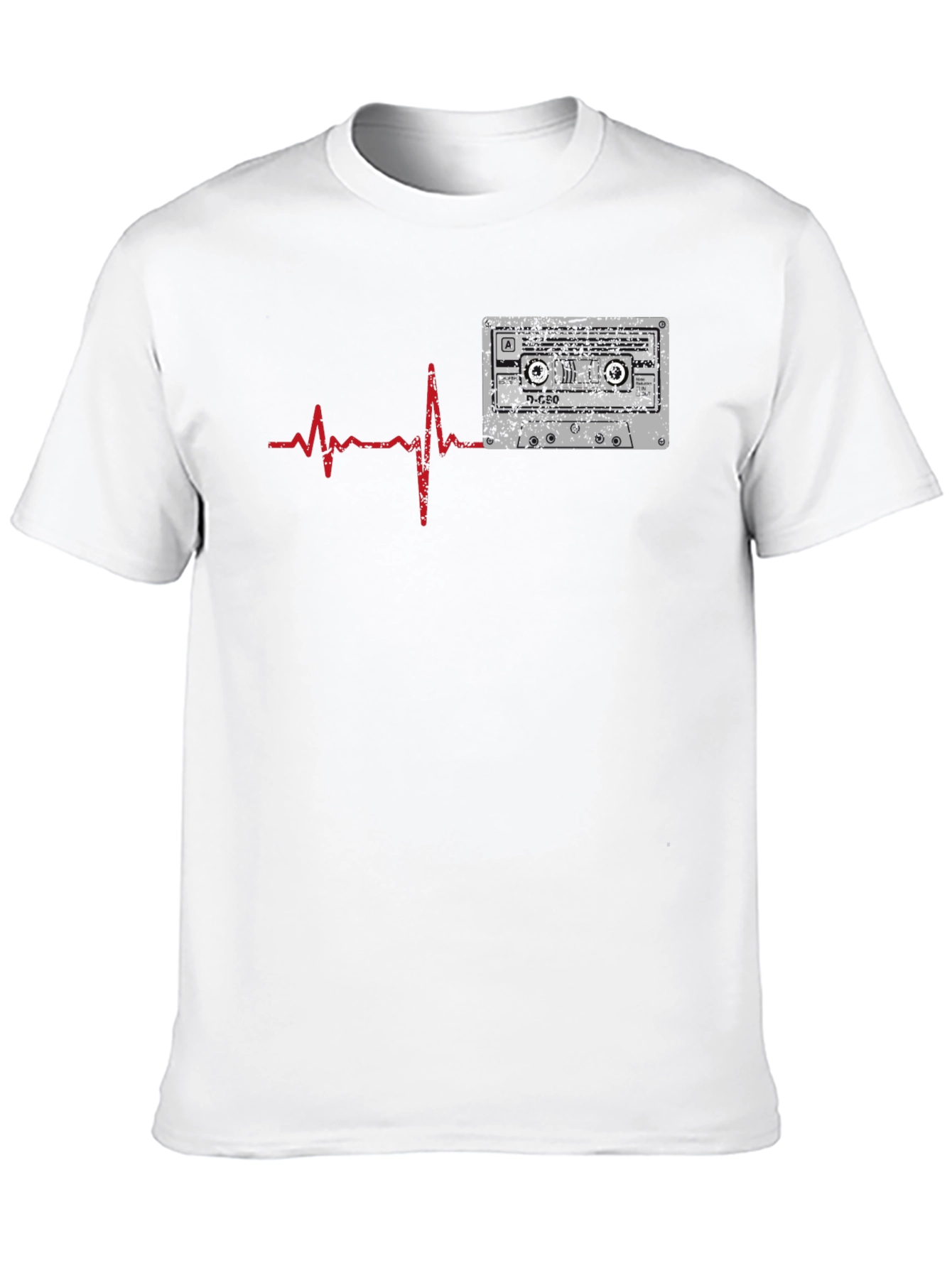 Retro Tape Heartbeat T-Shirt - Music Lover Tee