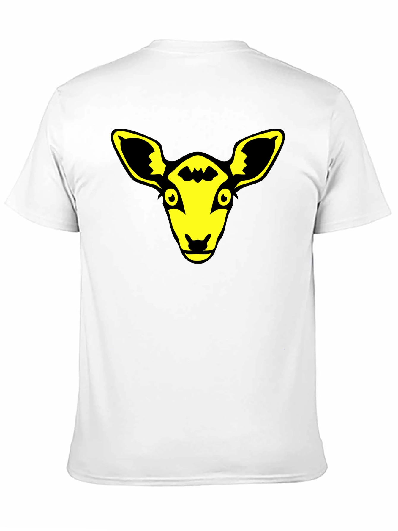 Yellow Animal Graphic Black T-Shirt
