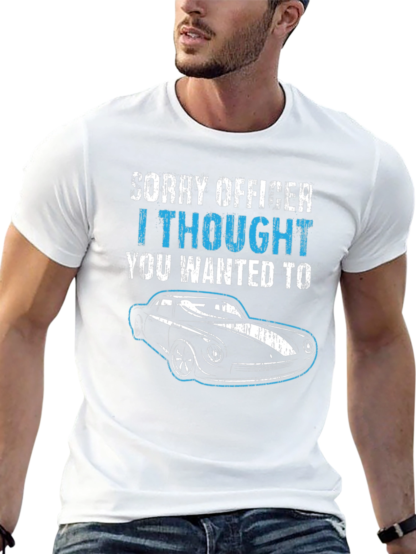 Sorry Officer Car T-Shirt