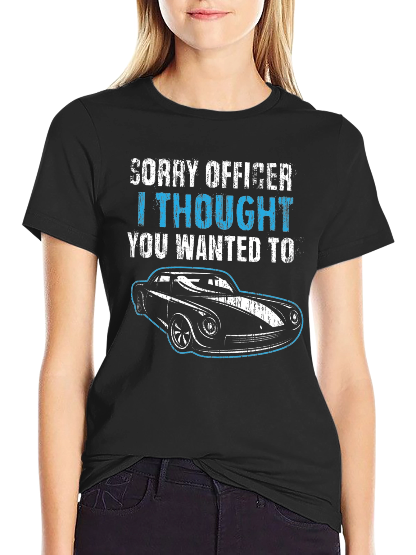 Sorry Officer Car T-Shirt