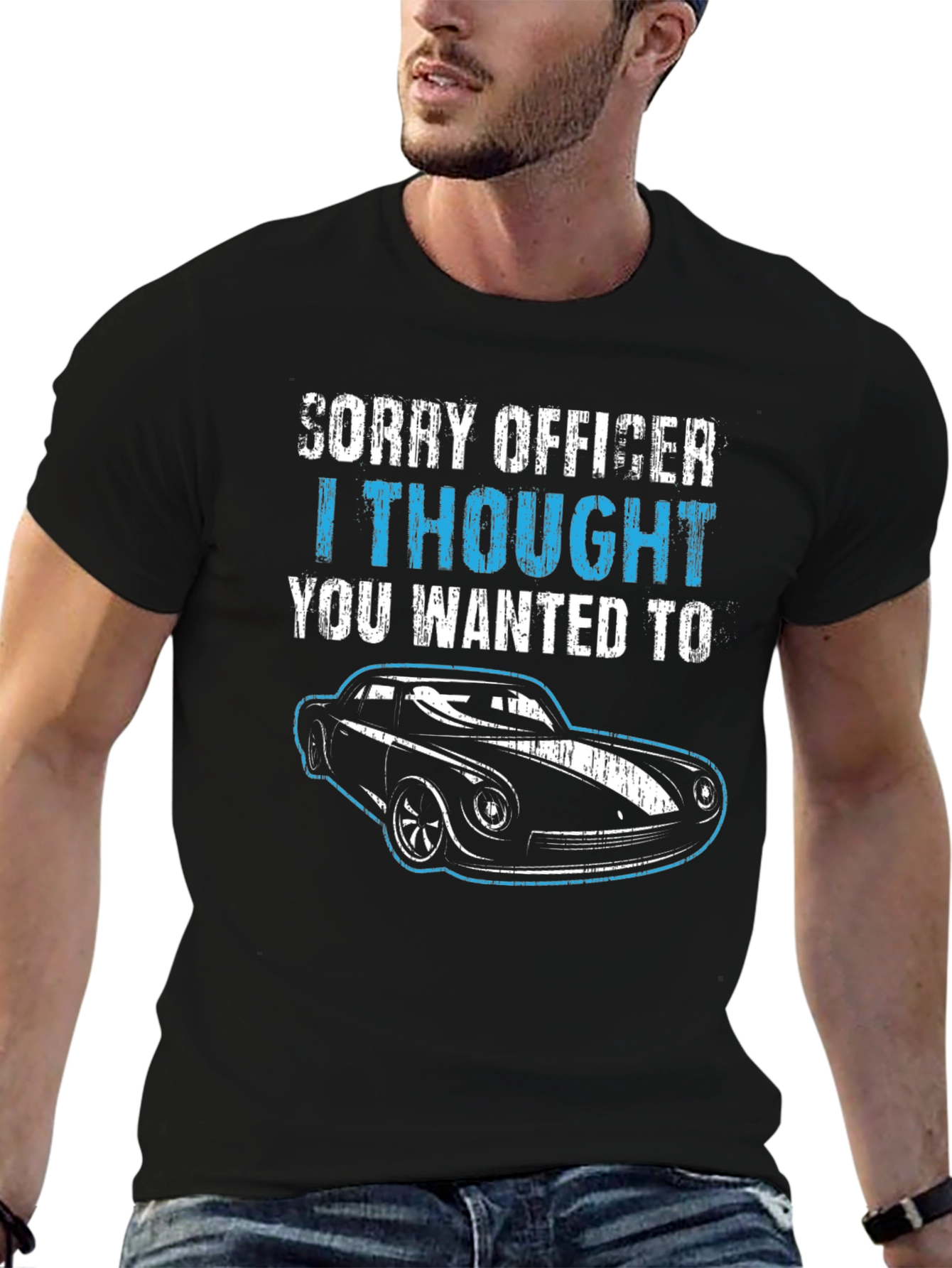 Sorry Officer Car T-Shirt