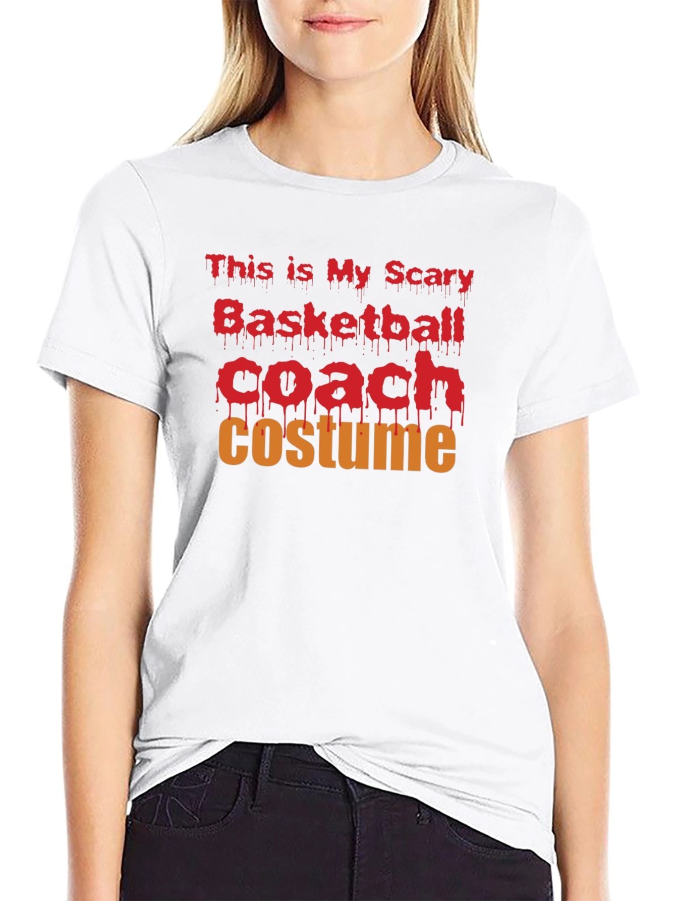 Scary Basketball Coach Costume Halloween T-Shirt