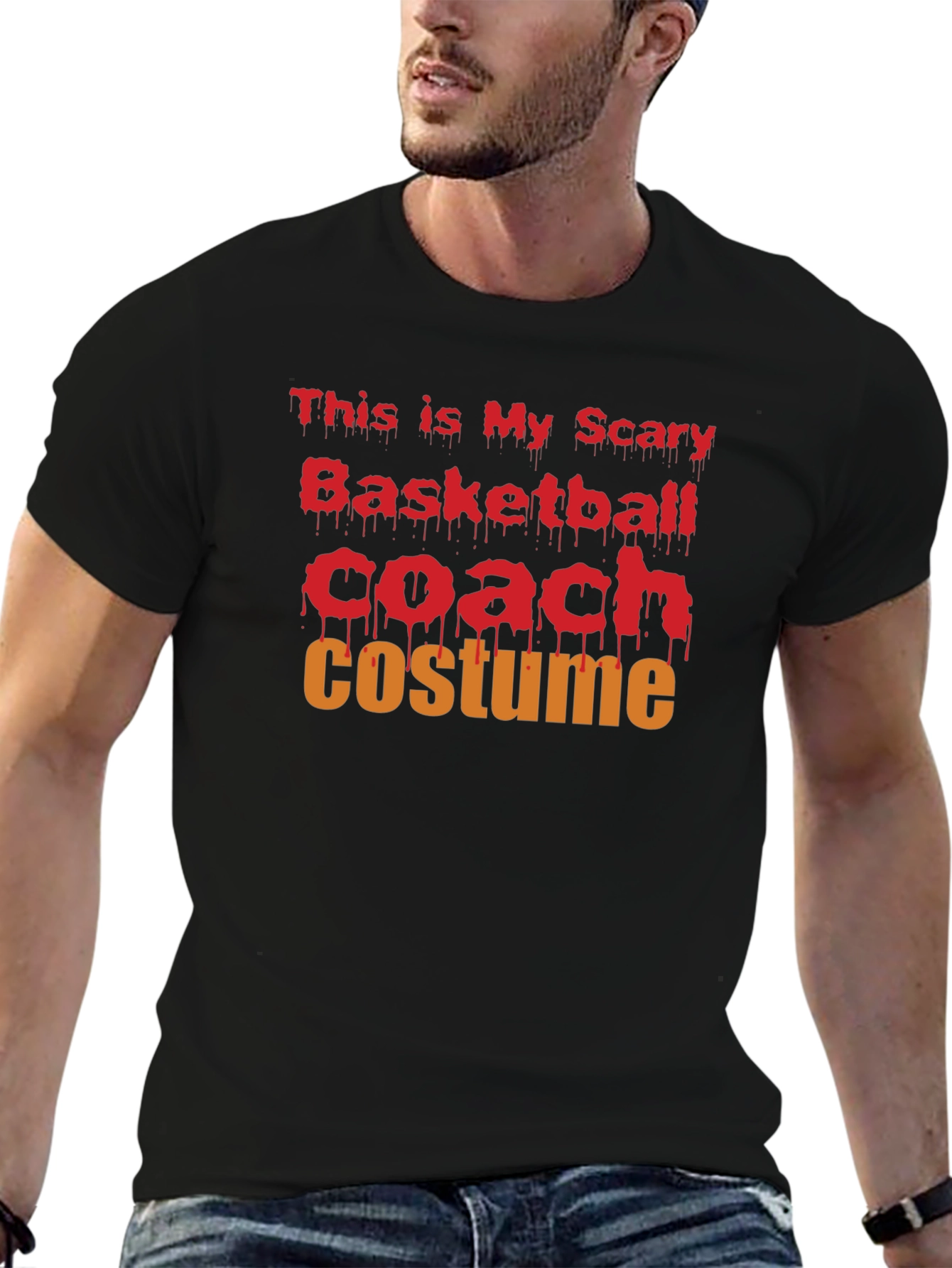 Scary Basketball Coach Costume Halloween T-Shirt