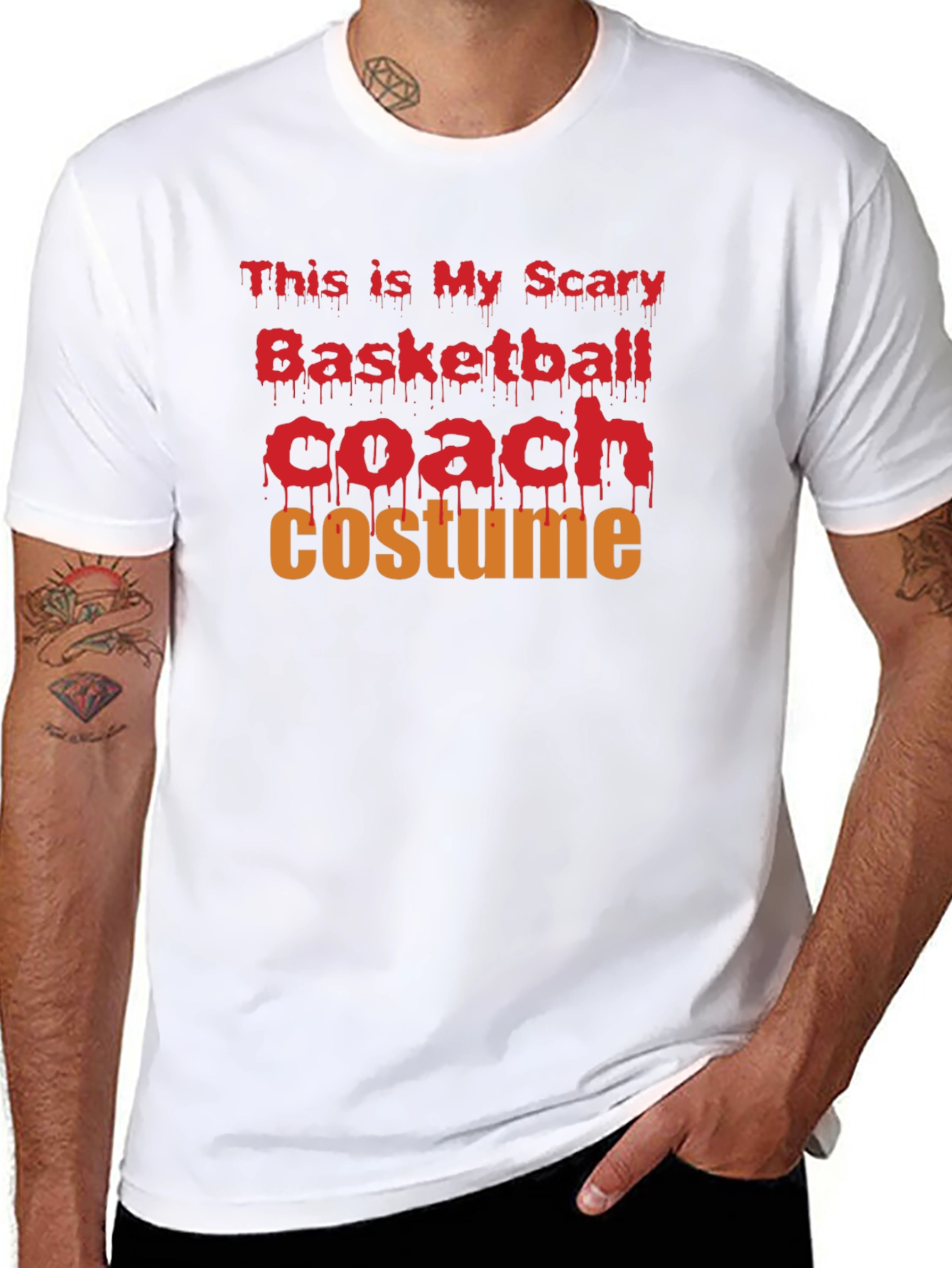 Scary Basketball Coach Costume Halloween T-Shirt