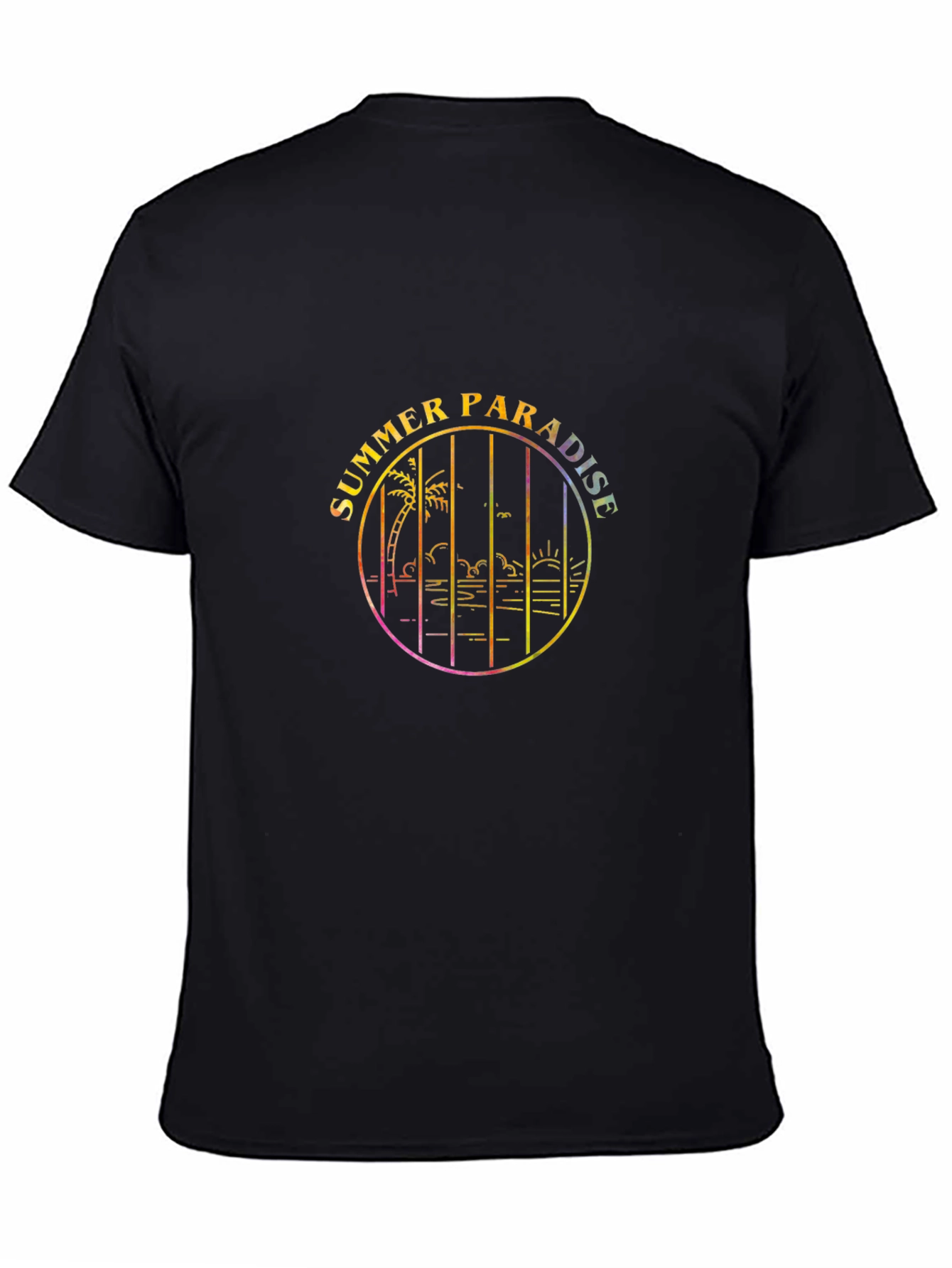 Summer Paradise Graphic Tee - Black