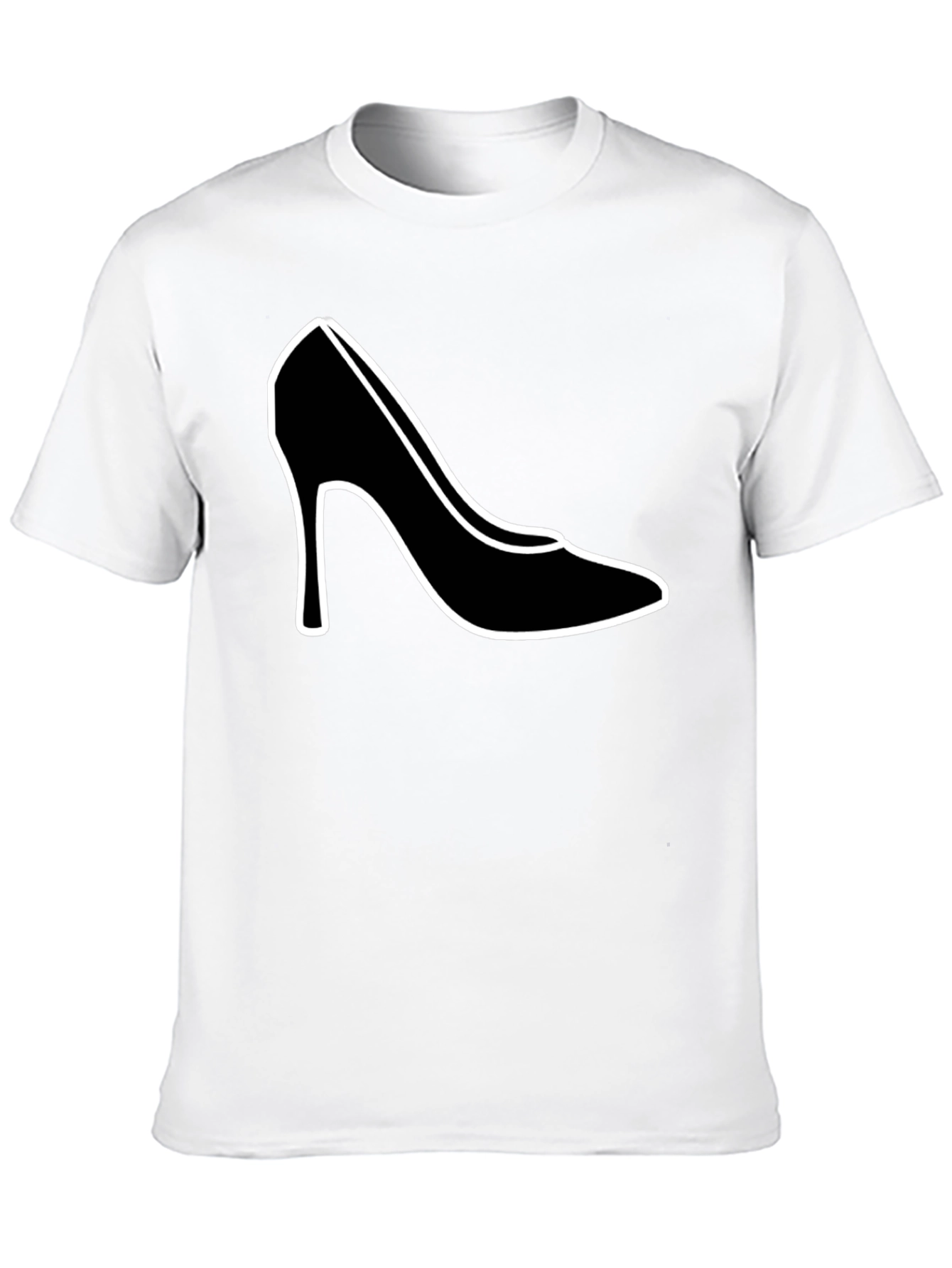 High Heel Shoe Graphic T-Shirt - Trendy Black Tee