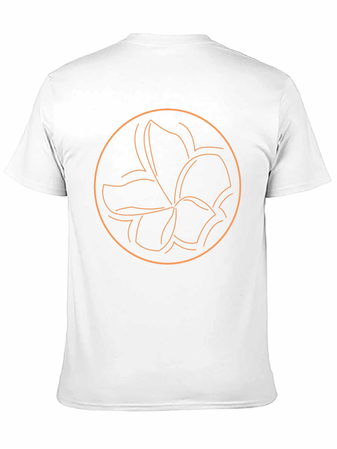 Floral Outline Graphic Tee - Stylish Black Shirt