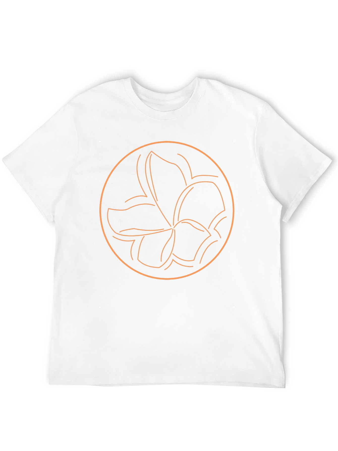 Floral Outline Graphic Tee - Stylish Black Shirt