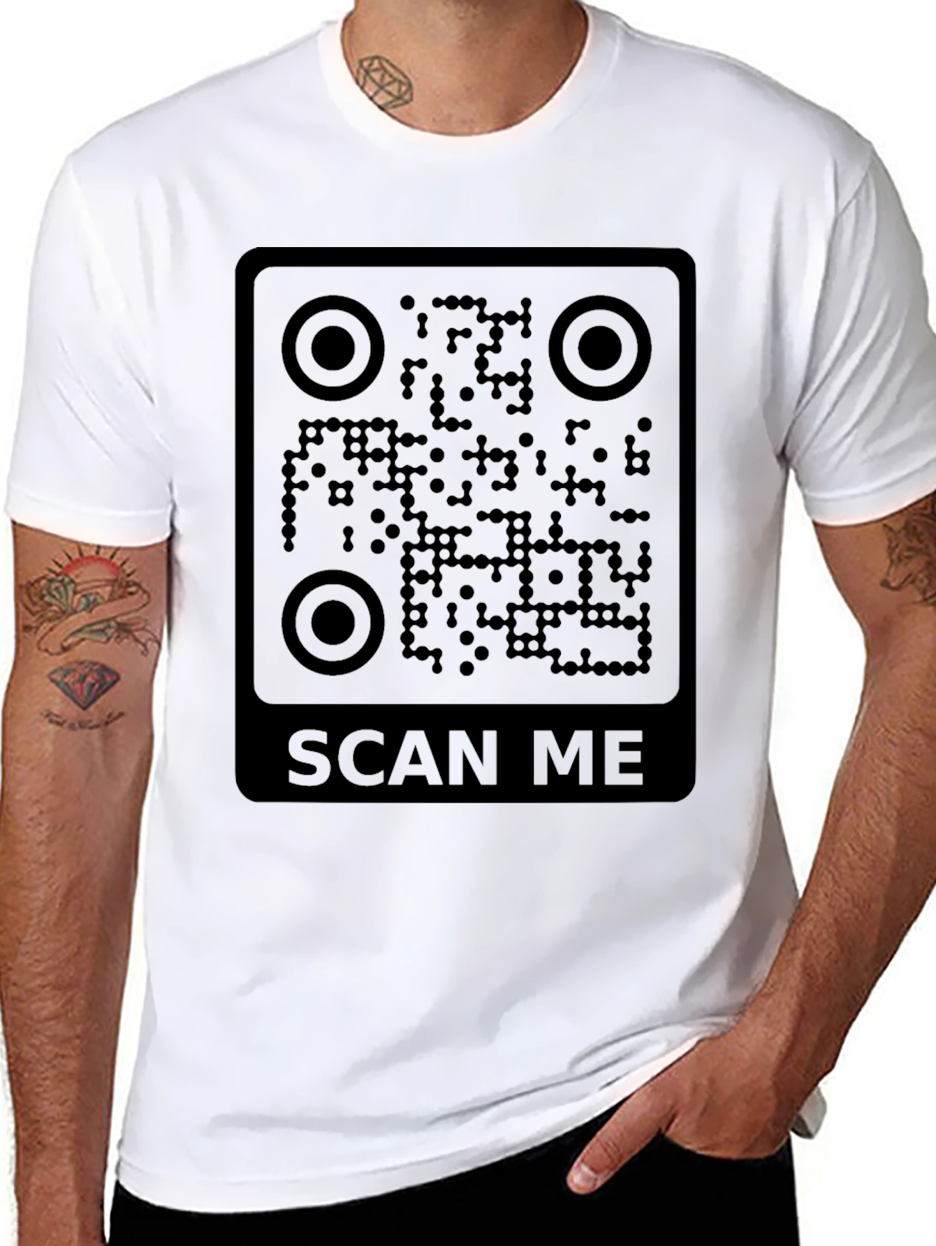 Scan Me QR Code T-Shirt - Novelty Tee