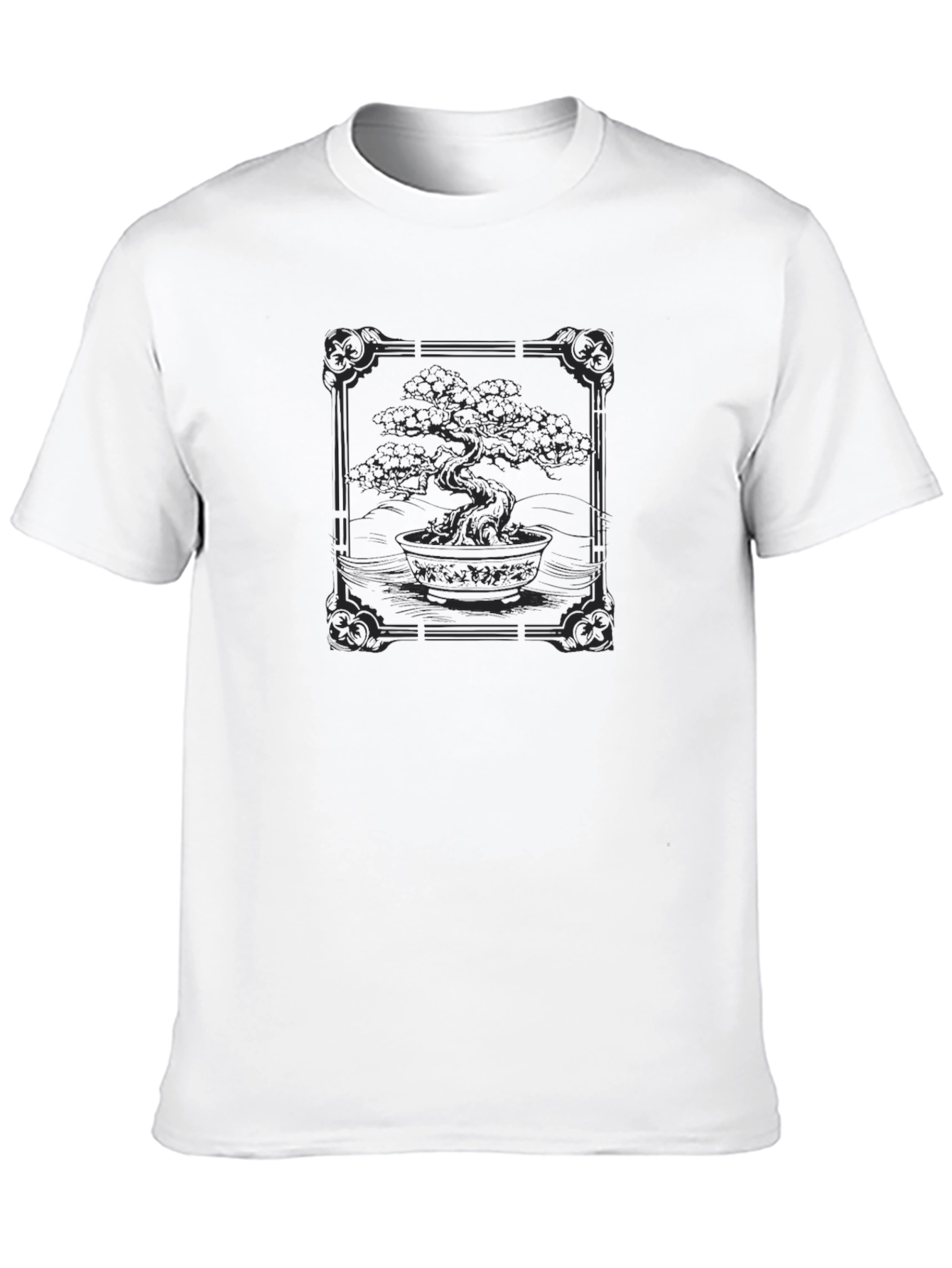 Bonsai Tree Graphic Tee - Stylish Black T-Shirt