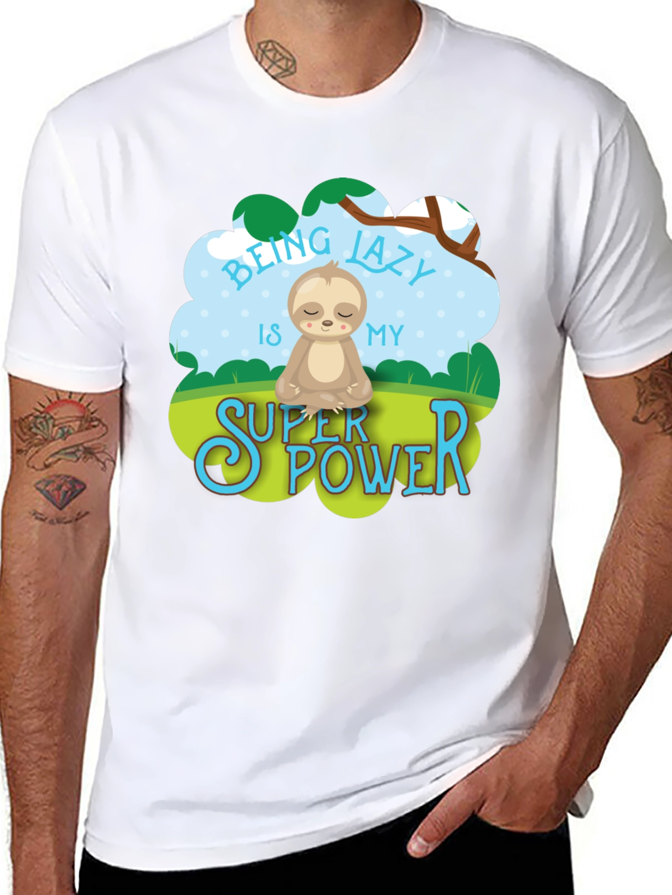 Lazy Sloth Super Power Tee