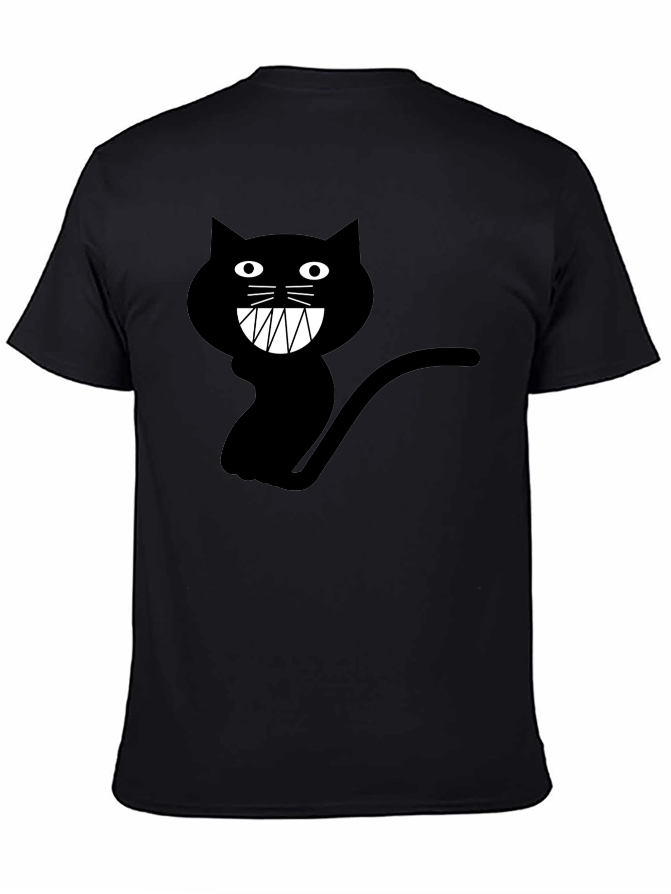 Mens Black Cat Graphic T-Shirt